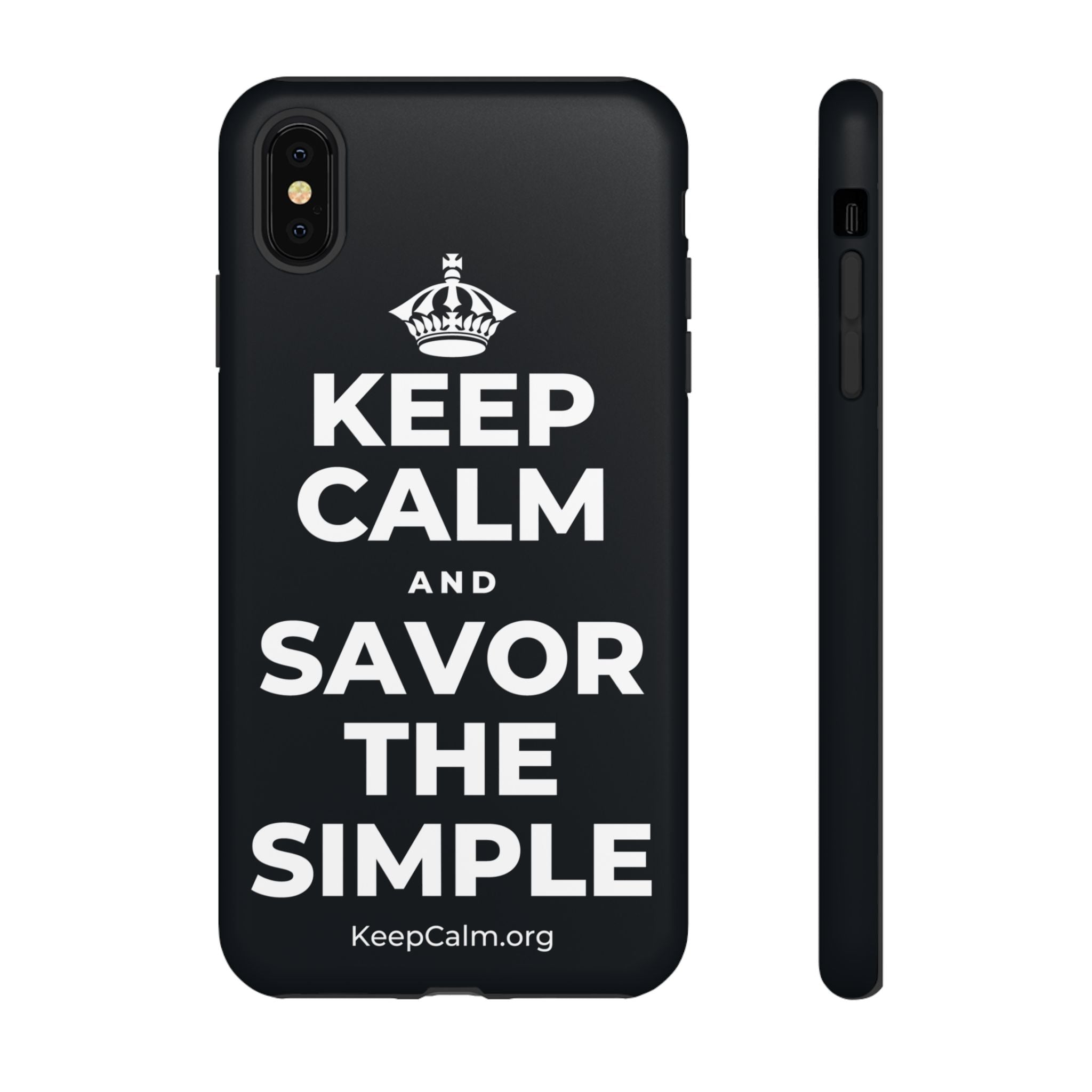 KEEP CALM AND SAVOR THE SIMPLE Phone Case (Dark)