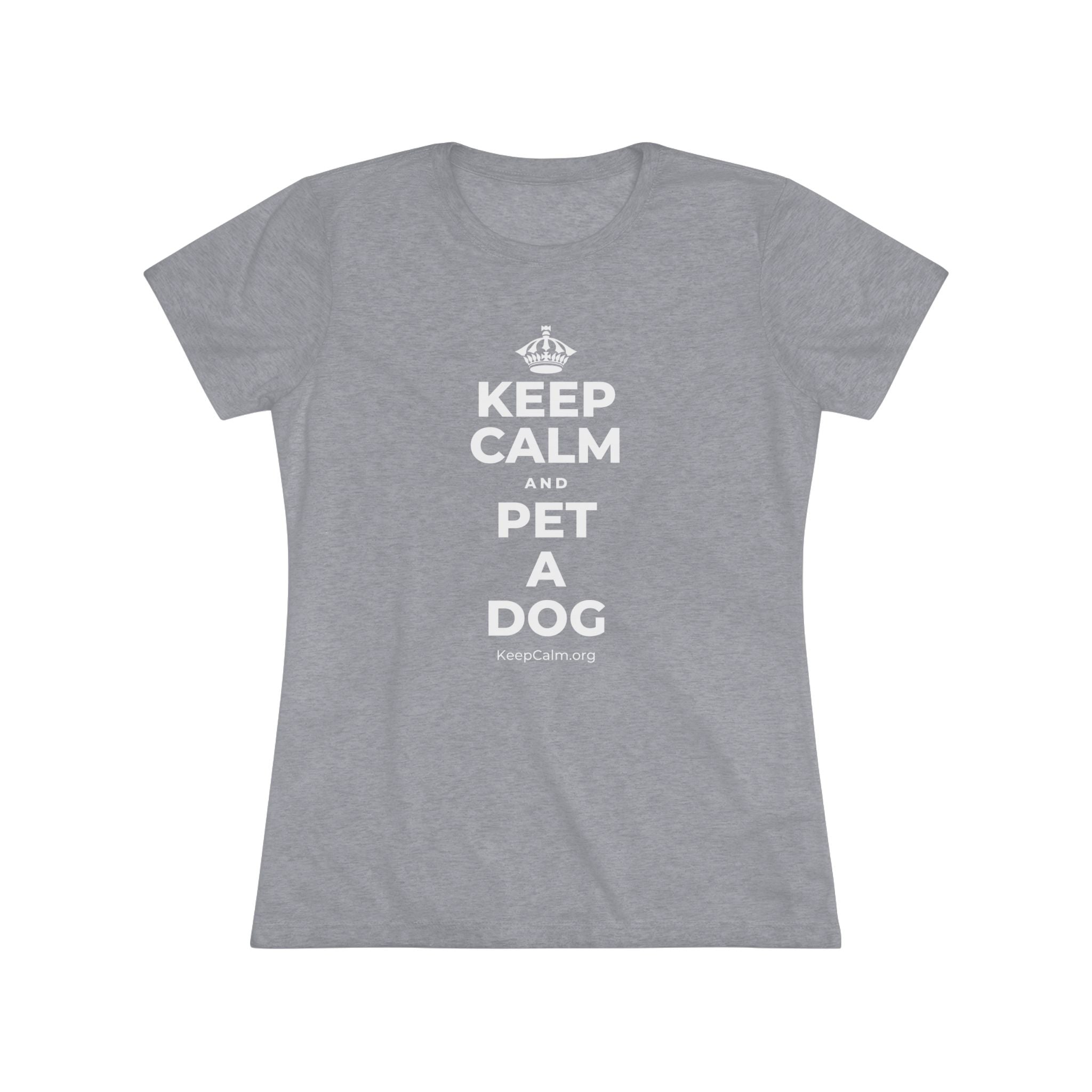 KEEP CALM AND PET A DOG Women's Tri-Blend Tee