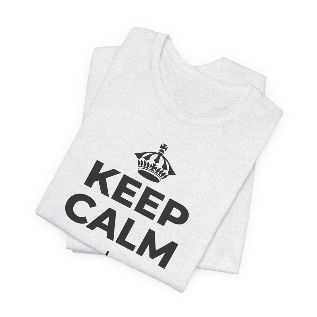KEEP CALM І ГРАЙСЯ БІЛЬШЕ T-Shirt (Soft Cream–Heather Mauve)