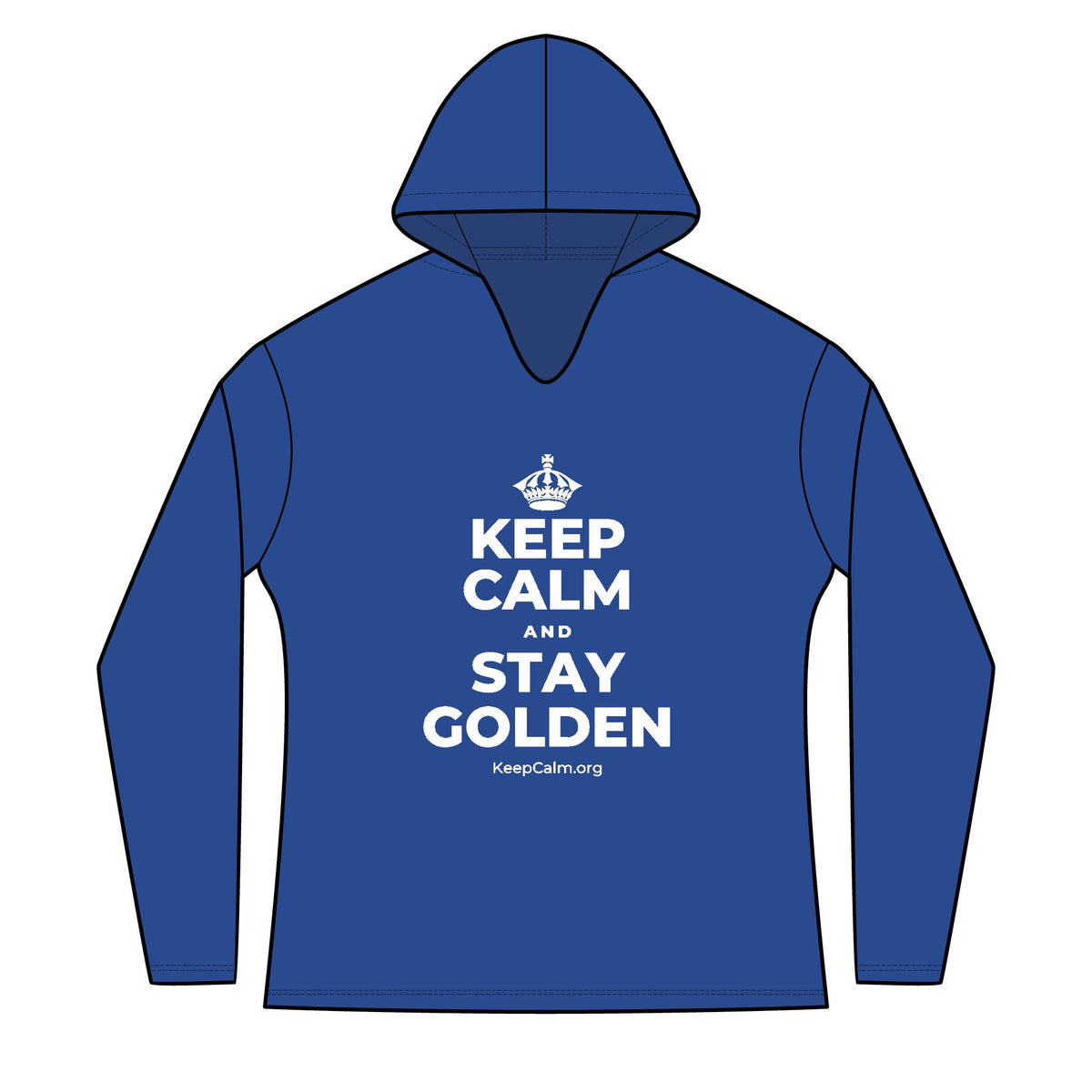 KEEP CALM AND STAY GOLDEN Women's Long Sleeve Hoodie