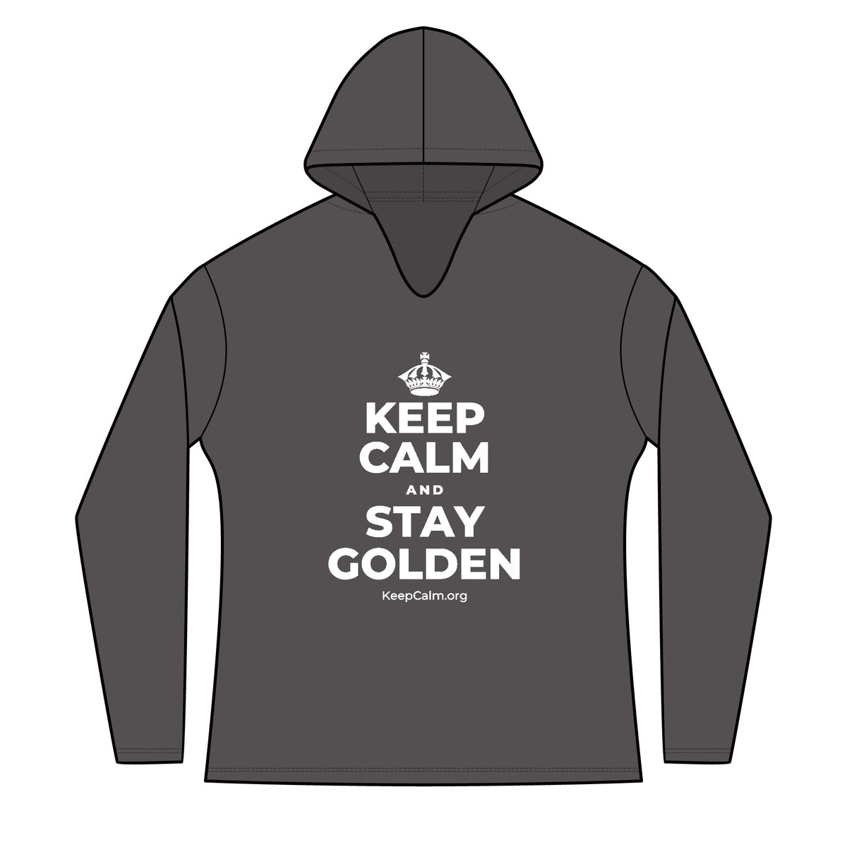 KEEP CALM AND STAY GOLDEN Women's Long Sleeve Hoodie