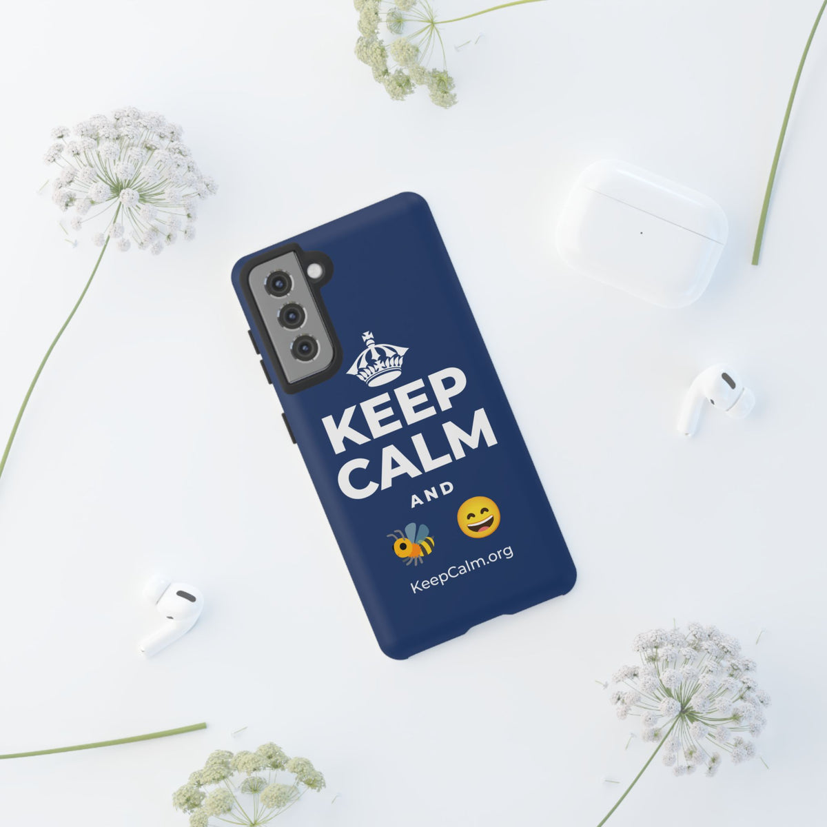 KEEP CALM AND 🐝 😄 Phone Case