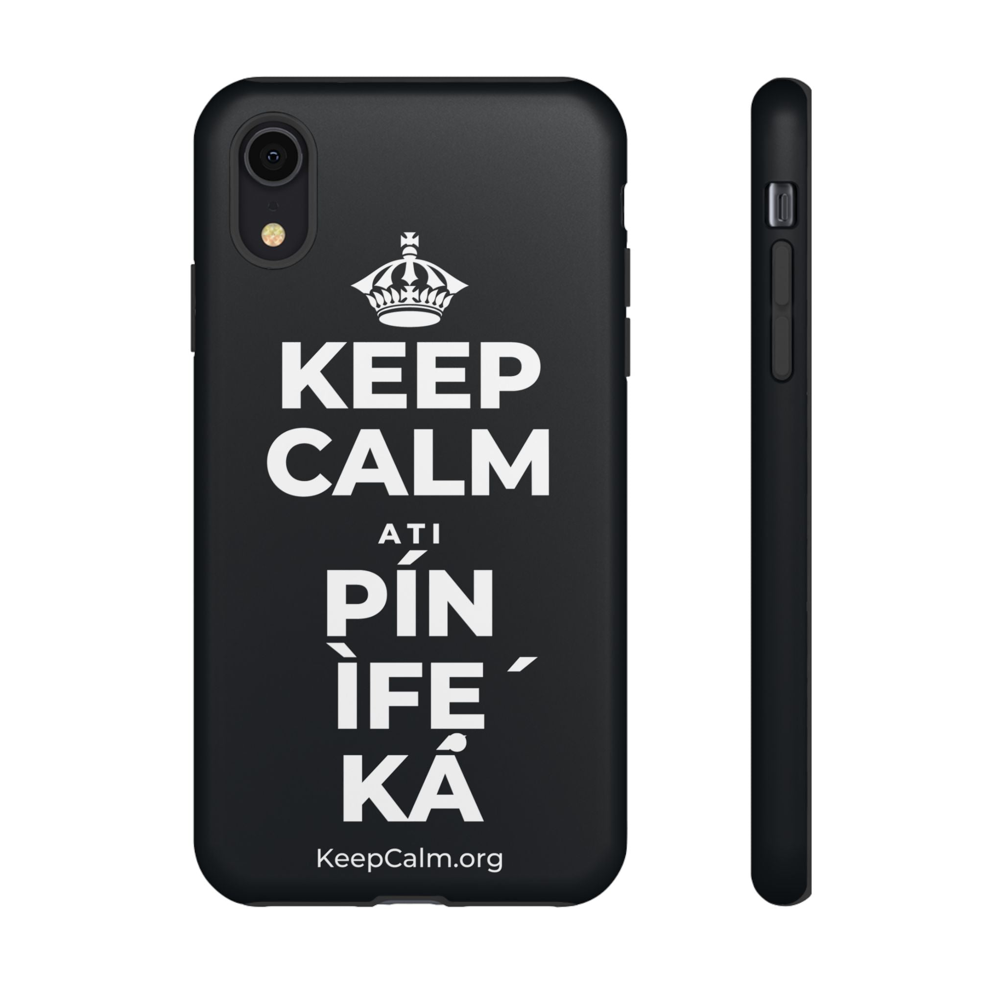 KEEP CALM ATI PÍN ÌFẸ́ KÁ Phone Case (Dark)