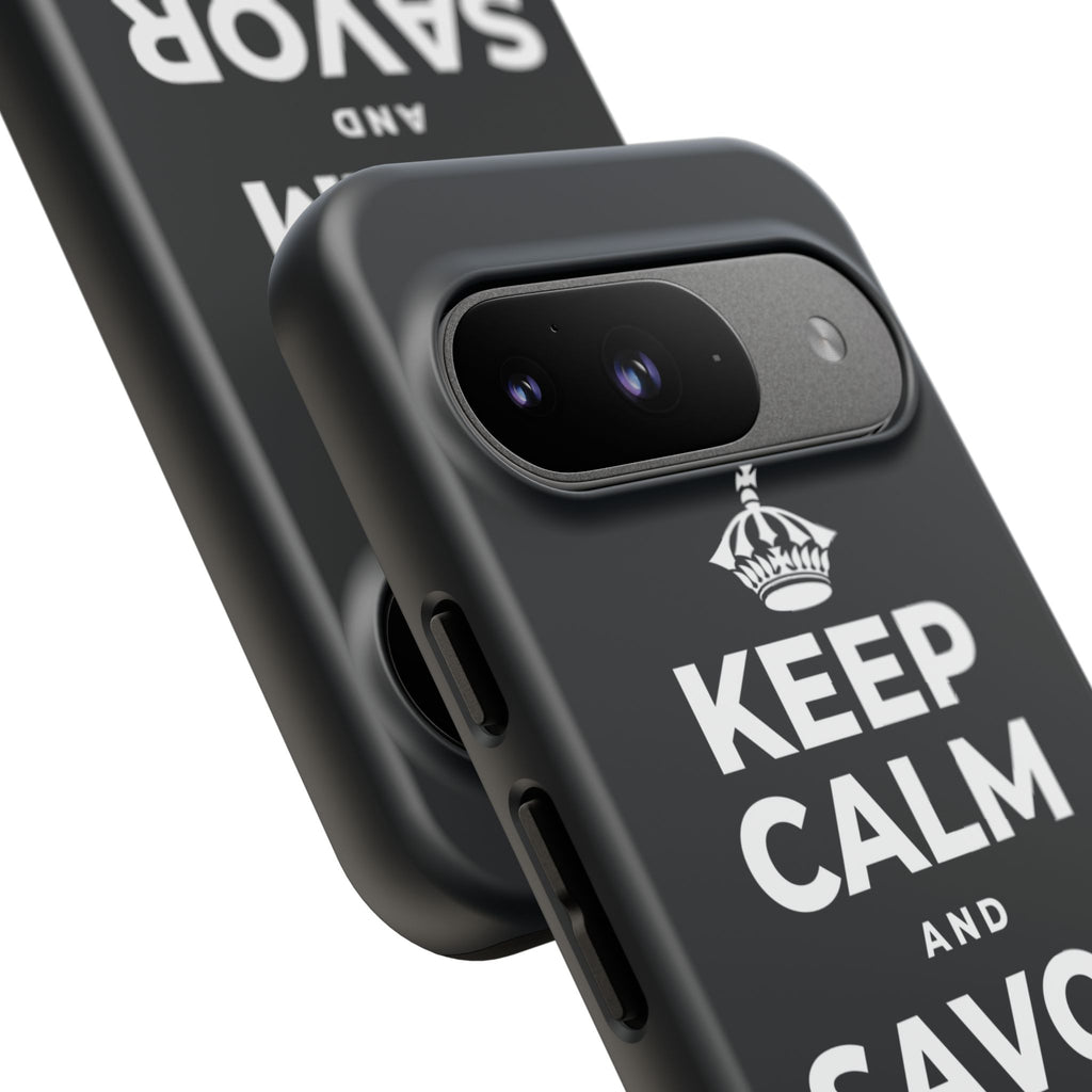 KEEP CALM AND SAVOR THIS MOMENT Phone Case (Dark)