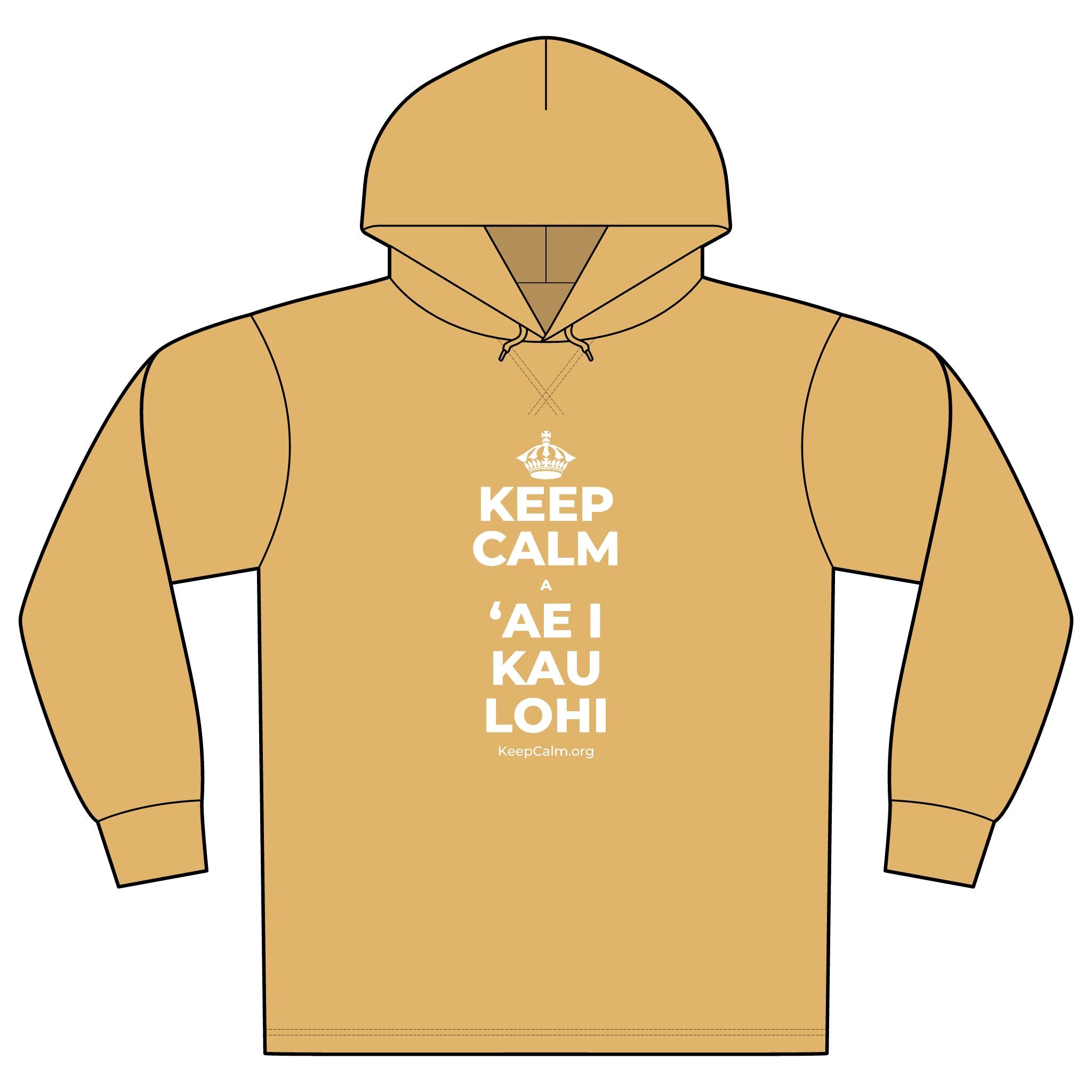 KEEP CALM A ʻAE I KAU LOHI Organic Hoodie Tee