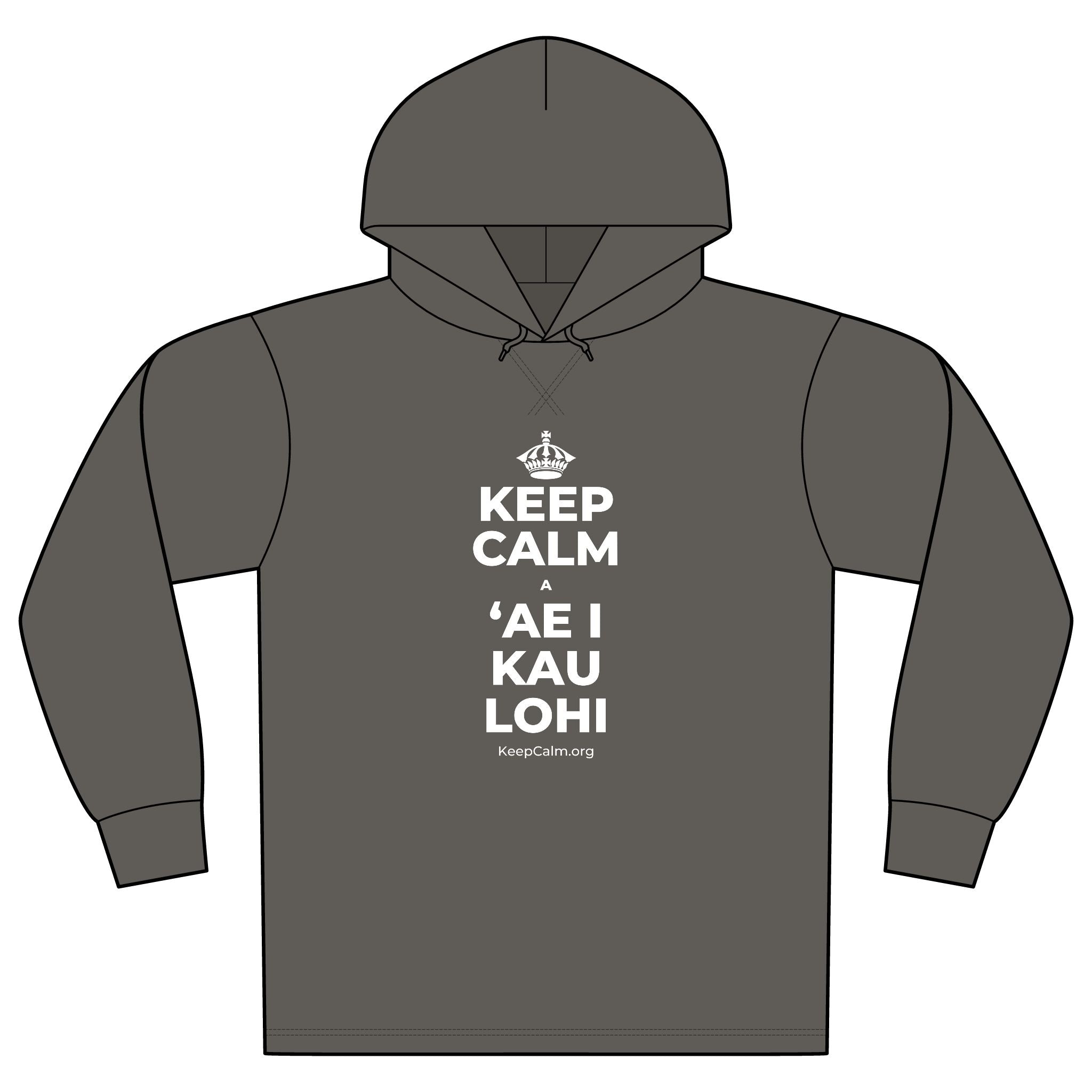 KEEP CALM A ʻAE I KAU LOHI Organic Hoodie Tee