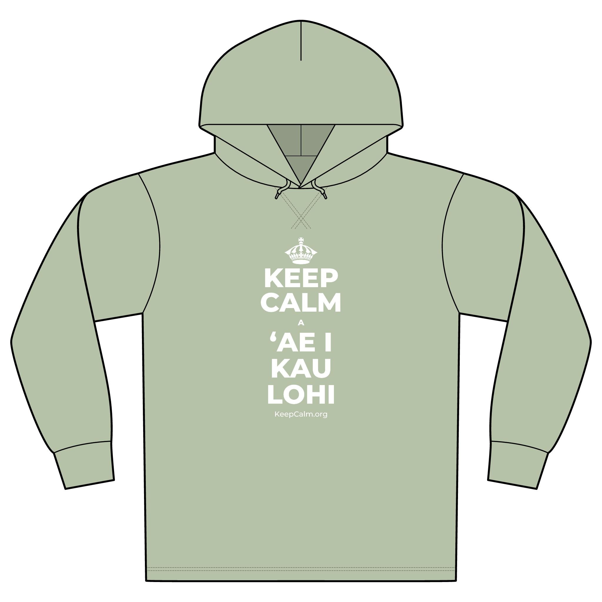 KEEP CALM A ʻAE I KAU LOHI Organic Hoodie Tee