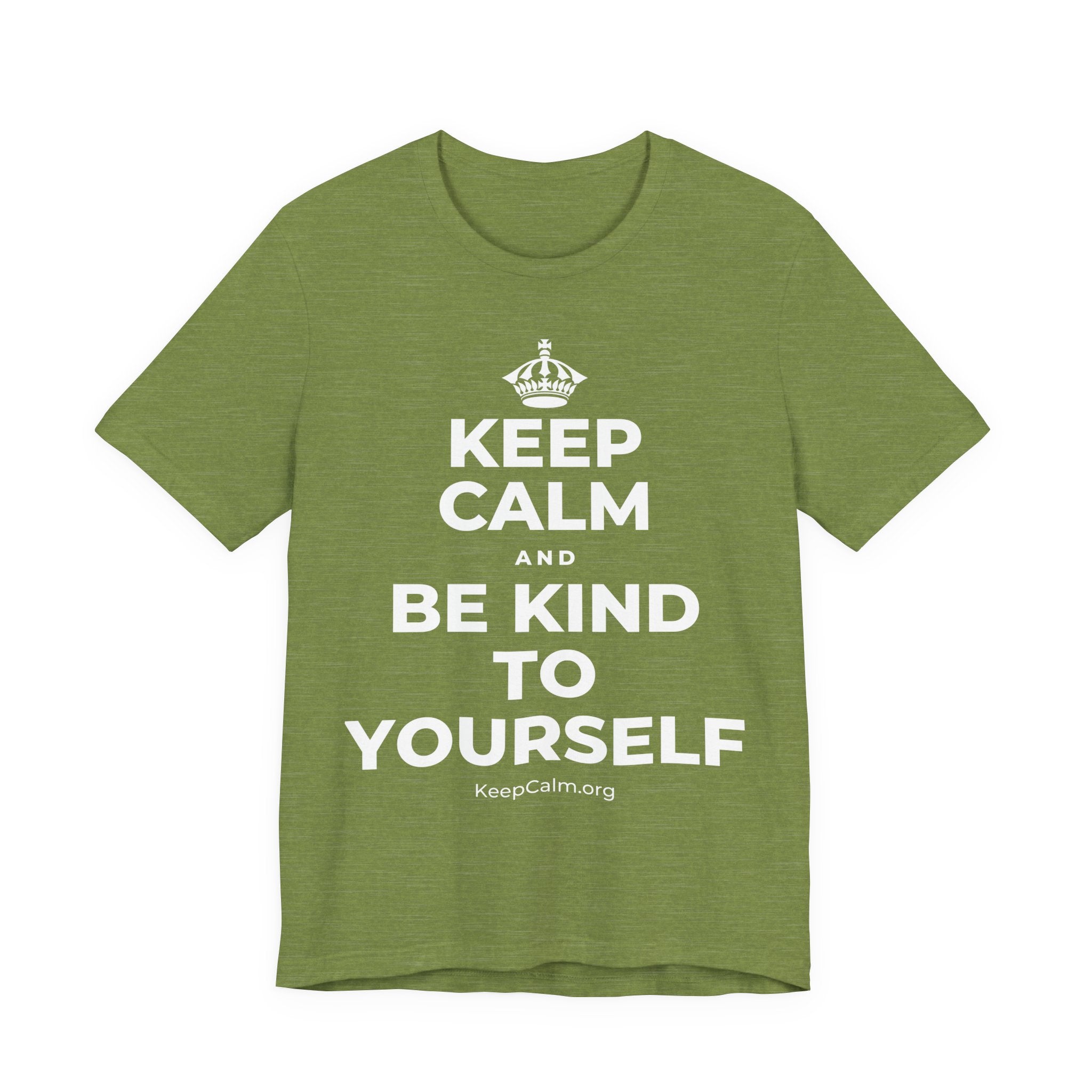 KEEP CALM AND BE KIND TO YOURSELF T-Shirt (Baby Blue–Silver)