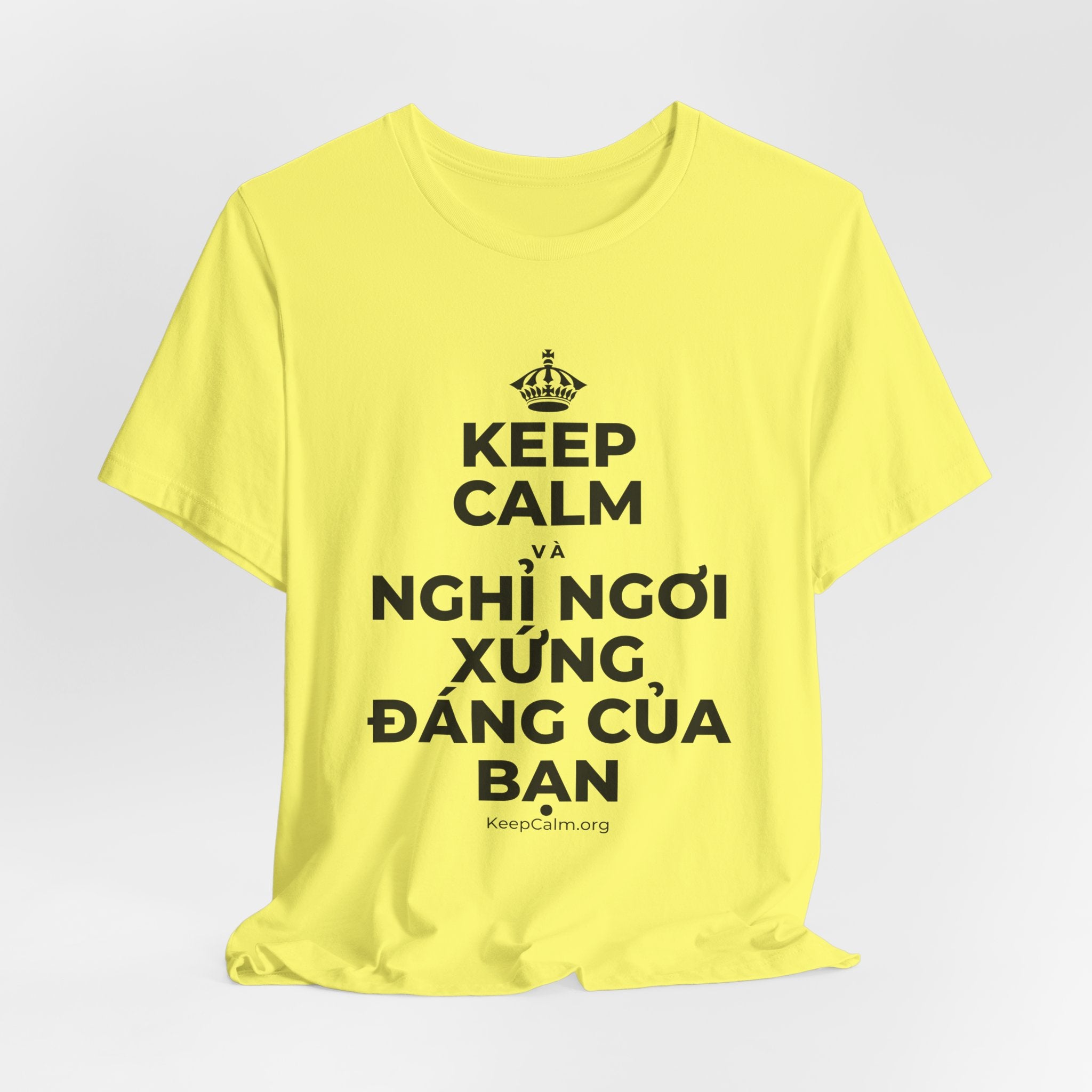 KEEP CALM VÀ NGHỈ NGƠI XỨNG ĐÁNG CỦA BẠN T-Shirt (Soft Cream–Heather Mauve)