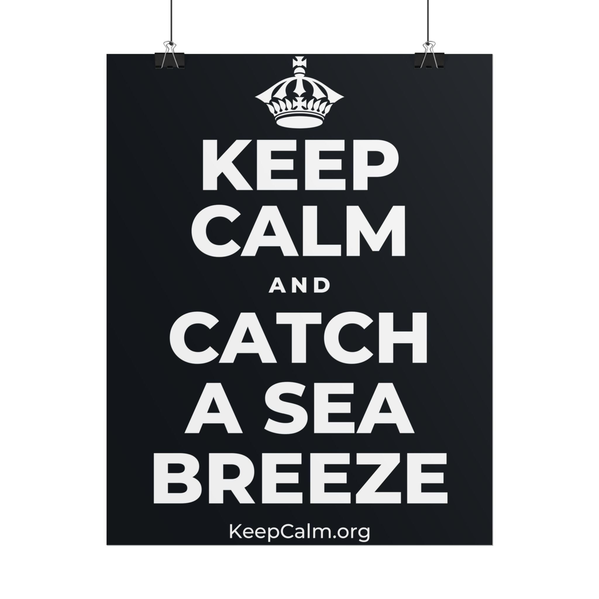 KEEP CALM AND CATCH A SEA BREEZE Poster (Dark)