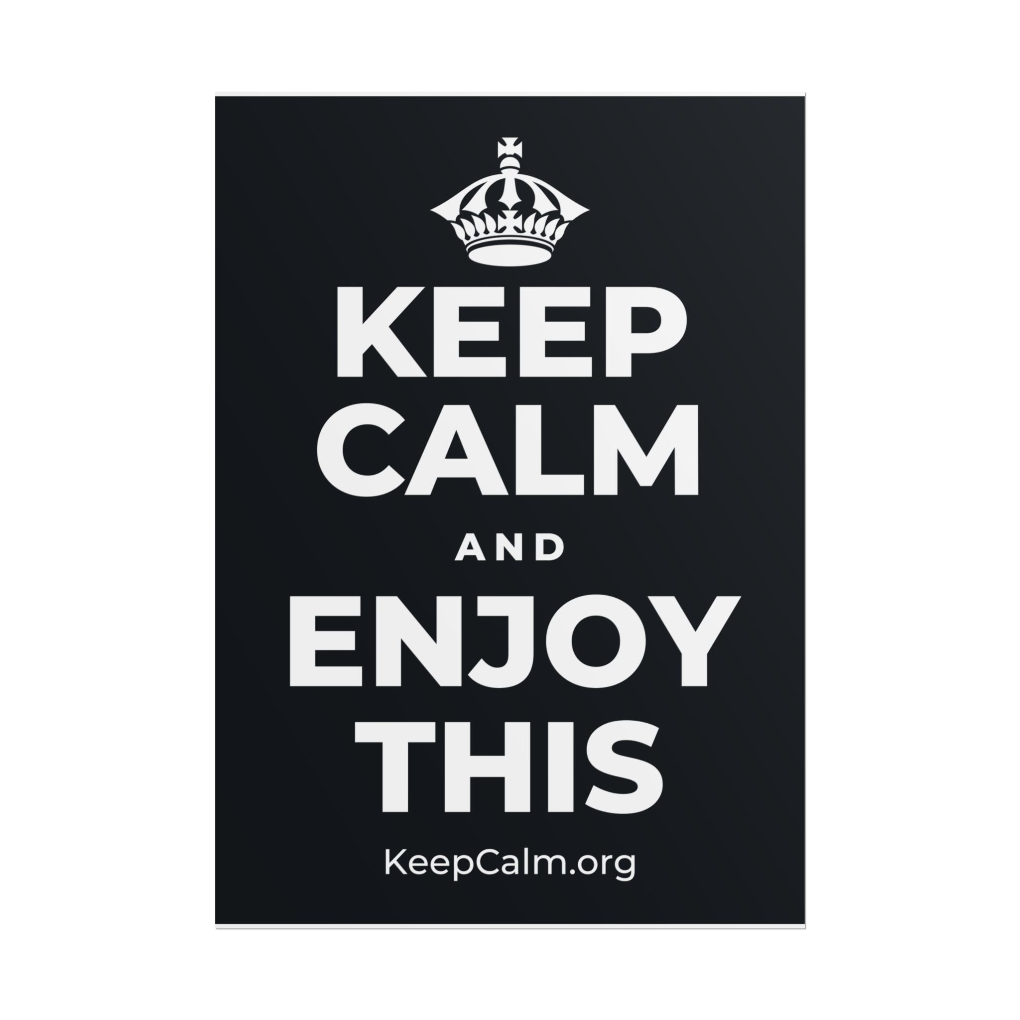 KEEP CALM AND ENJOY THIS Poster (Dark)
