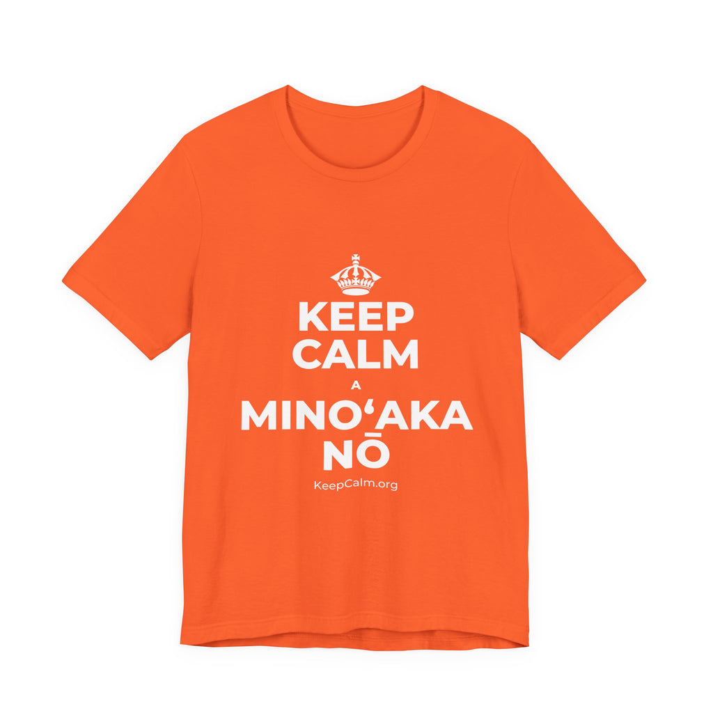 KEEP CALM A MINOʻAKA NŌ T-Shirt (Baby Blue–Silver)