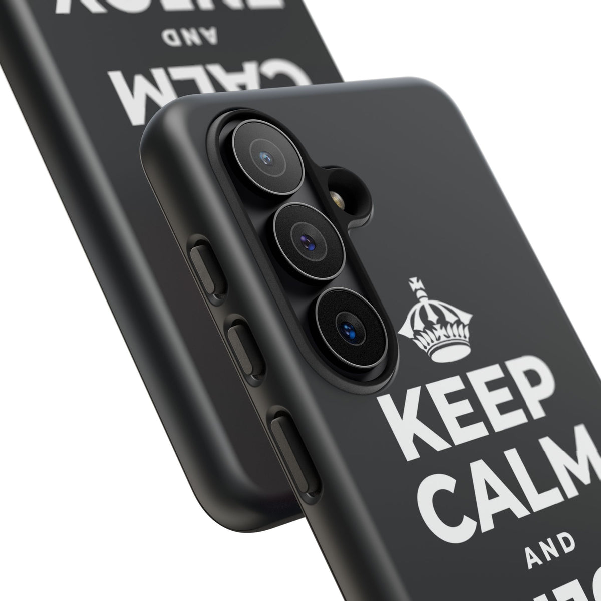 KEEP CALM AND ENJOY THE RIDE Phone Case (Dark)