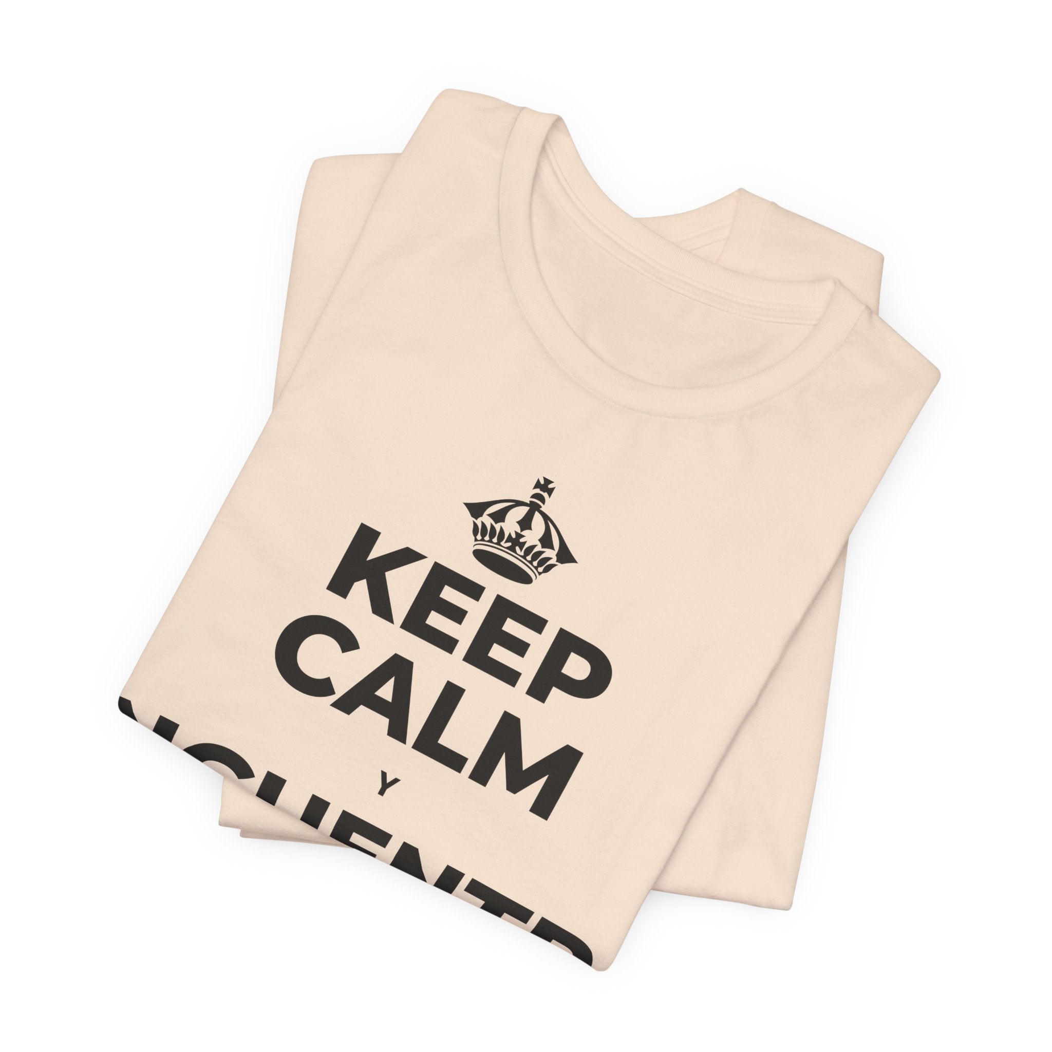 KEEP CALM Y ENCUENTRA TU CENTRO T-Shirt (Soft Cream–Heather Mauve)