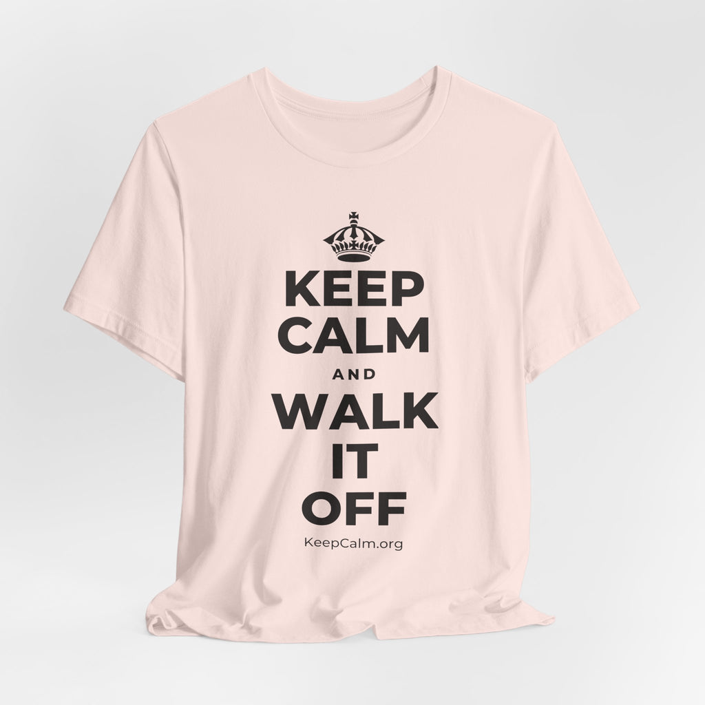KEEP CALM AND WALK IT OFF T-Shirt (Soft Cream–Heather Mauve)