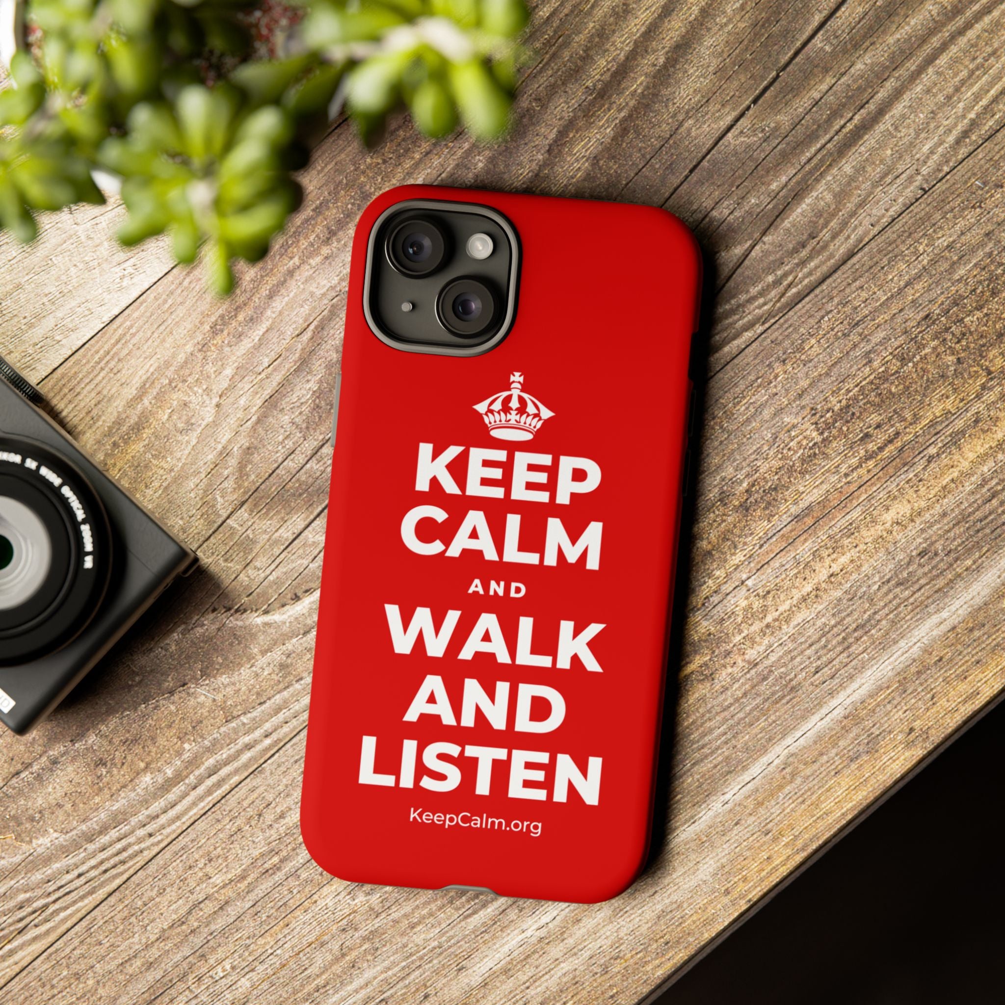KEEP CALM AND WALK AND LISTEN Phone Case