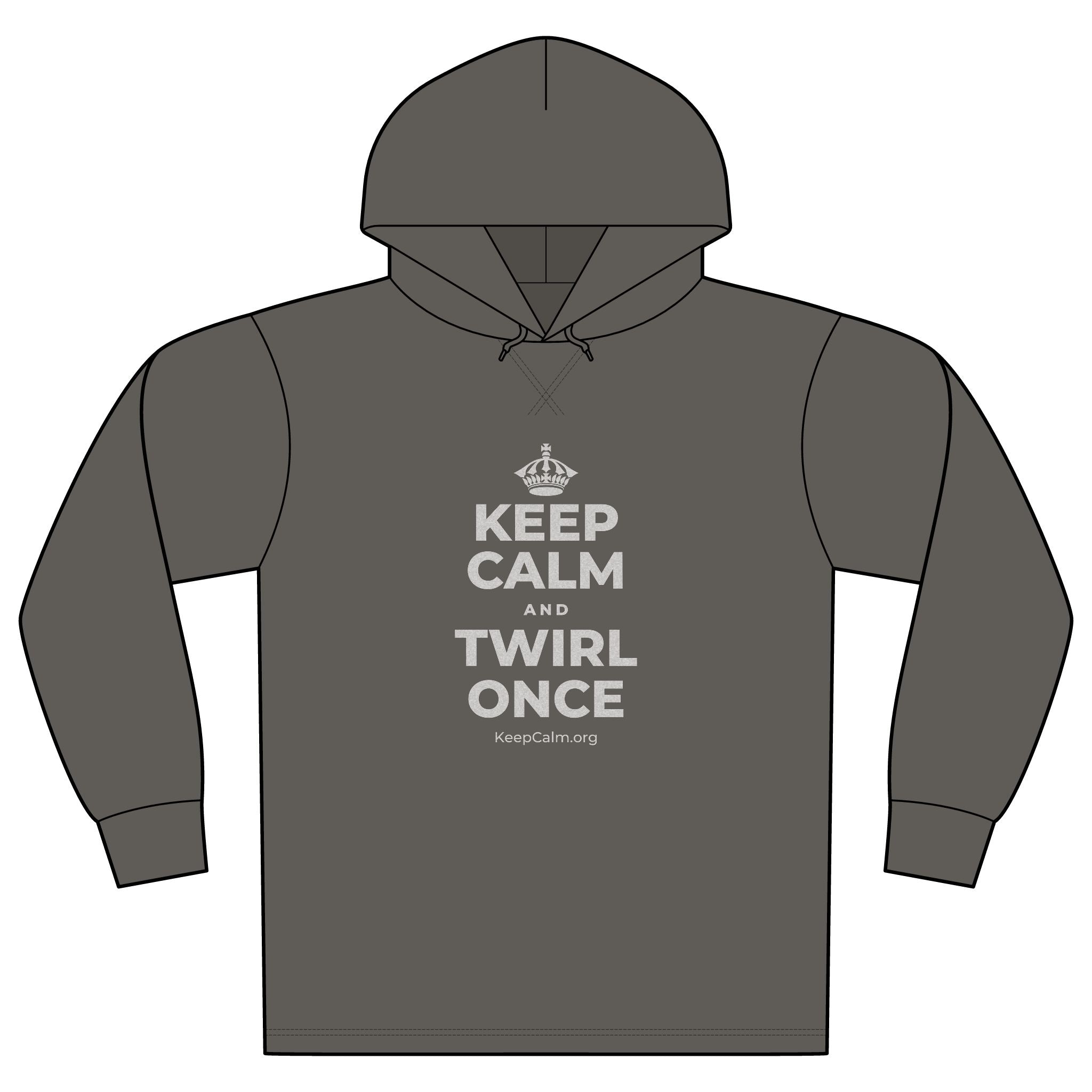 KEEP CALM AND TWIRL ONCE Organic Hoodie Tee