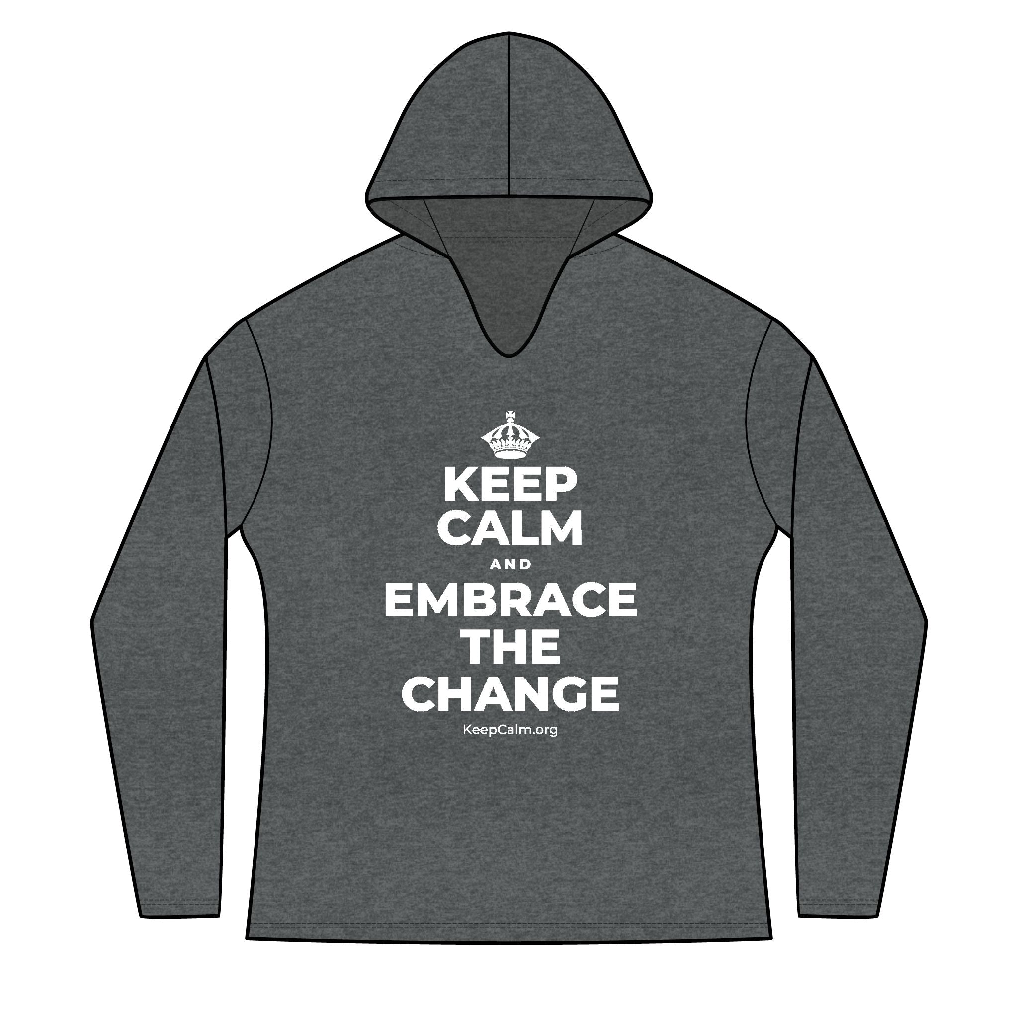 KEEP CALM AND EMBRACE THE CHANGE Women's Long Sleeve Hoodie