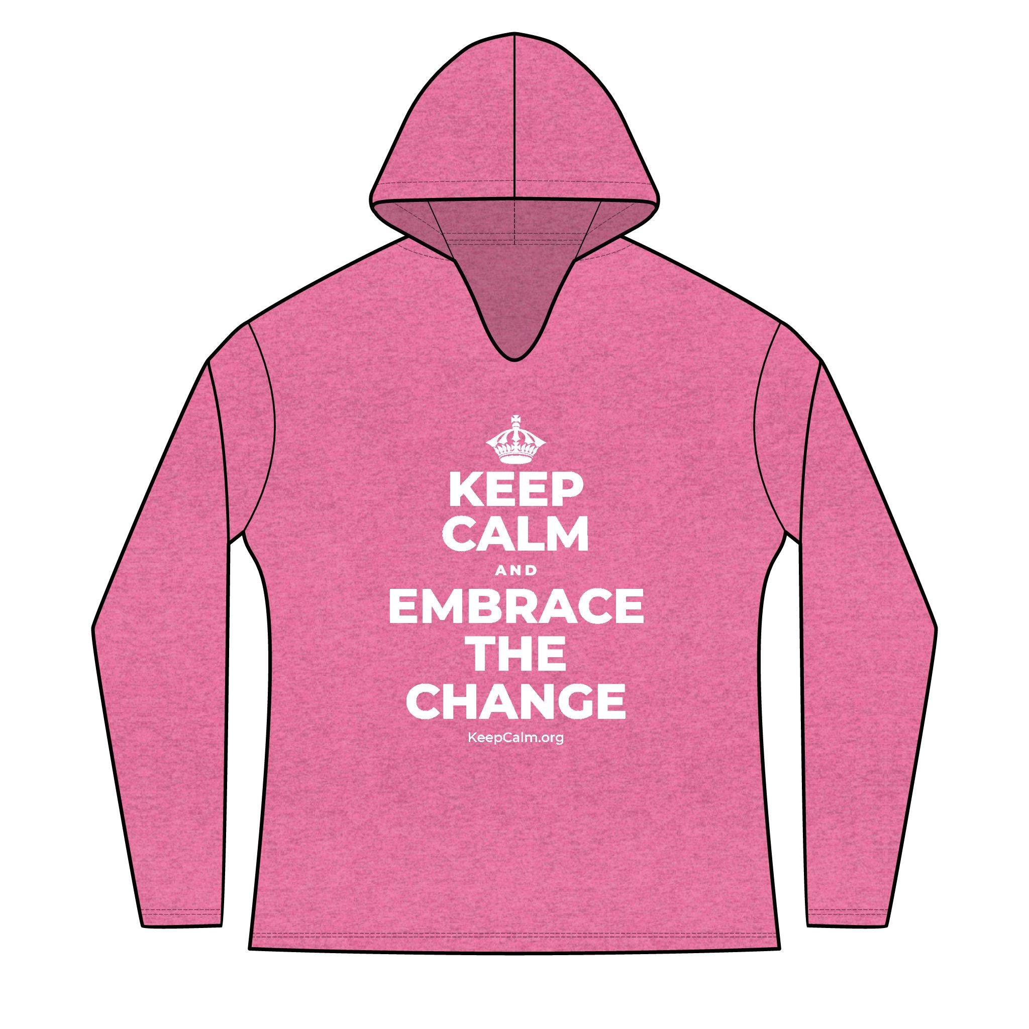 KEEP CALM AND EMBRACE THE CHANGE Women's Long Sleeve Hoodie