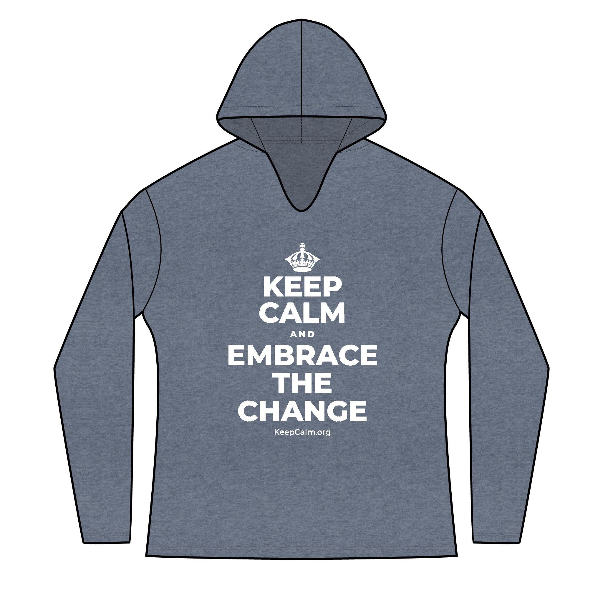 KEEP CALM AND EMBRACE THE CHANGE Women's Long Sleeve Hoodie