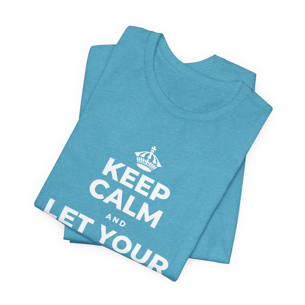 KEEP CALM AND LET YOUR FEELINGS MAKE SENSE T-Shirt (Soft Cream–Heather Mauve)