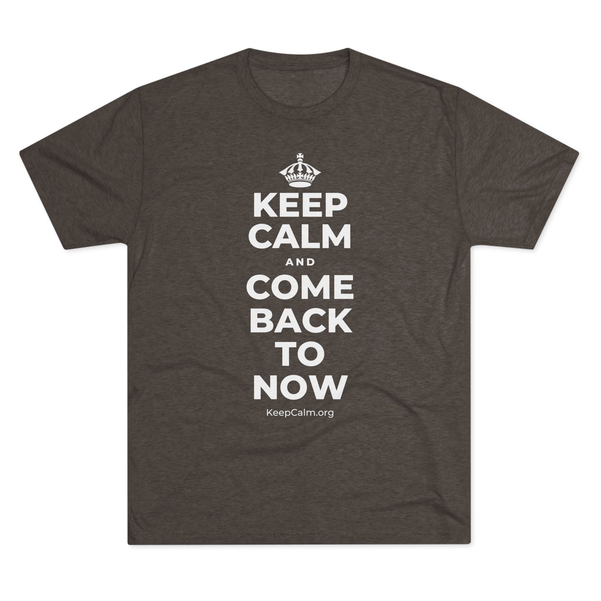 KEEP CALM AND COME BACK TO NOW Tri-Blend Tee