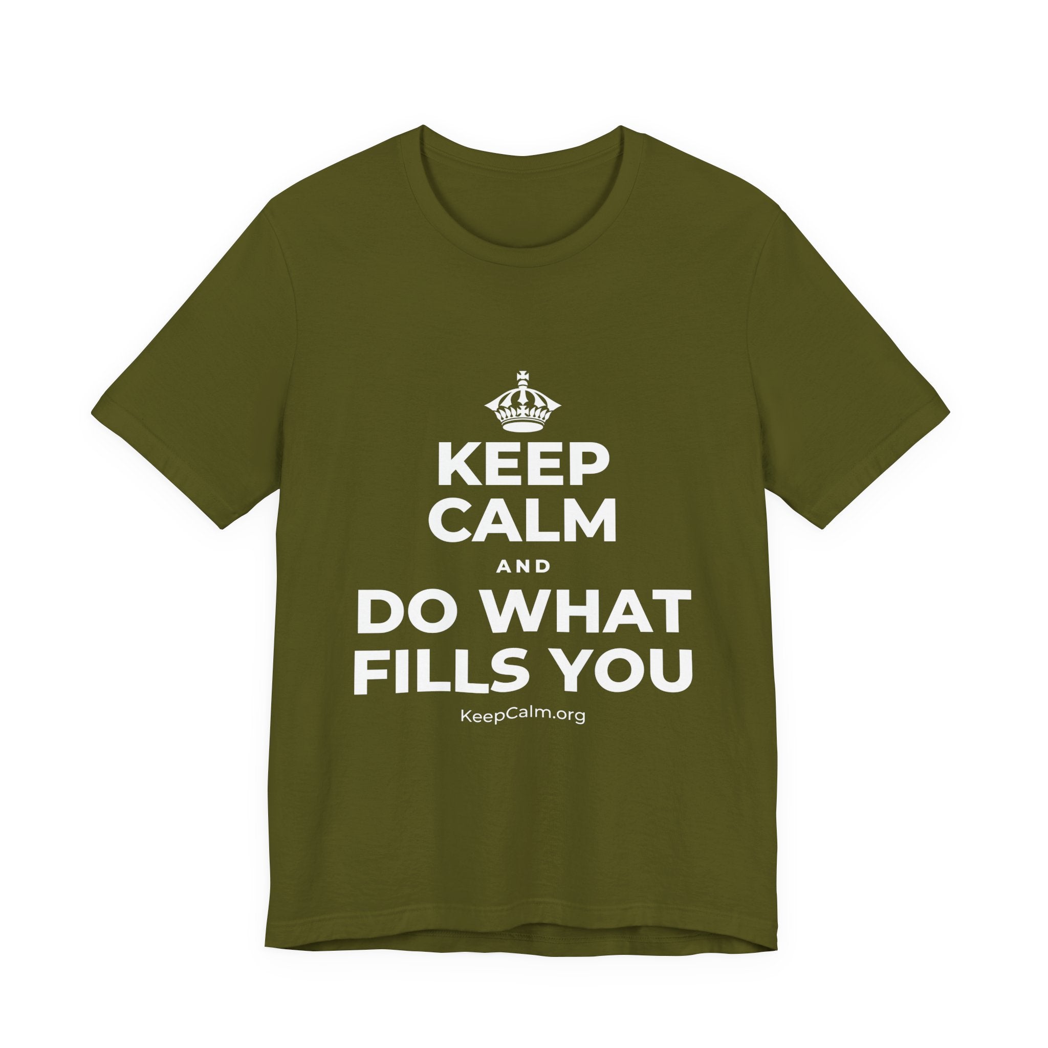KEEP CALM AND DO WHAT FILLS YOU T-Shirt (Baby Blue–Silver)
