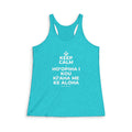 KEEP CALM A HOʻOPIHA I KOU KĪʻAHA ME KE ALOHA Women's Racerback Tank