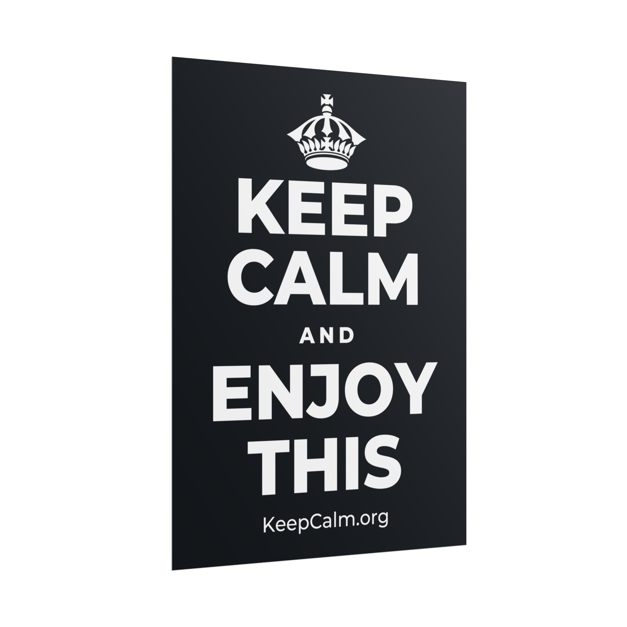 KEEP CALM AND ENJOY THIS Poster (Dark)