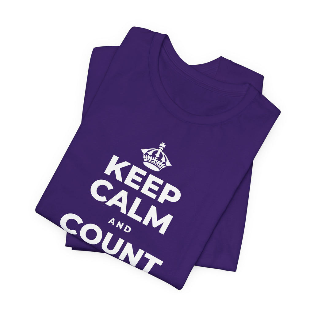 KEEP CALM AND COUNT YOUR SLOW BREATHS T-Shirt (Soft Cream–Heather Mauve)