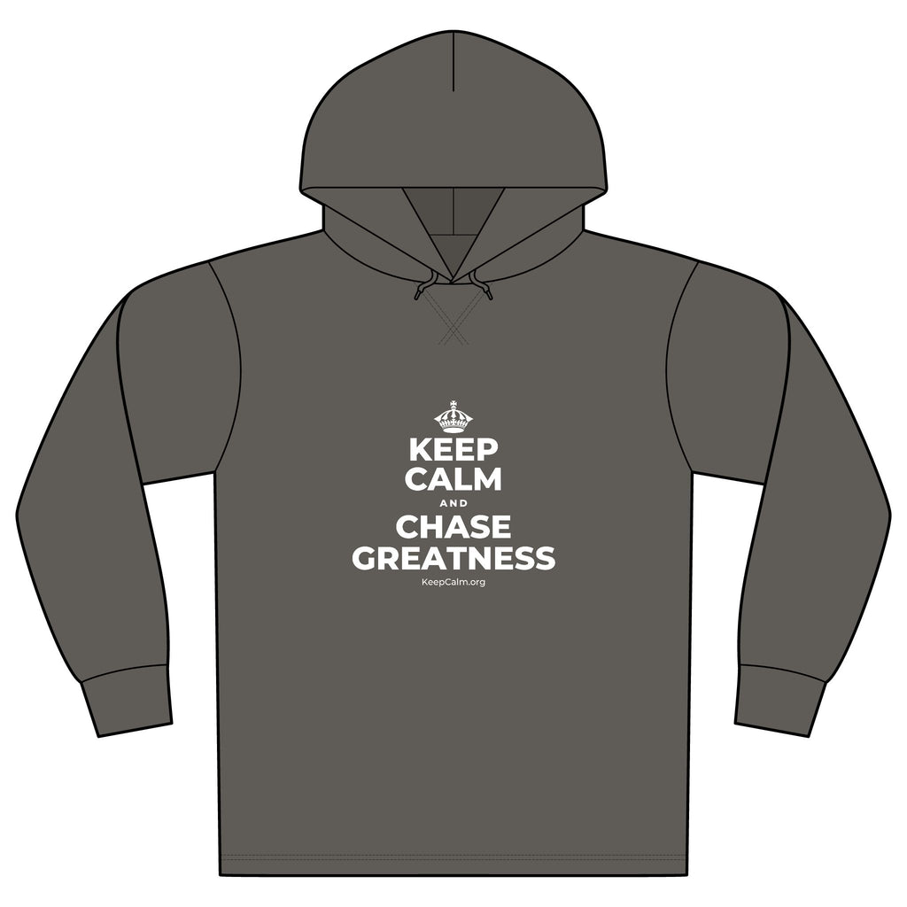 KEEP CALM AND CHASE GREATNESS Organic Hoodie Tee