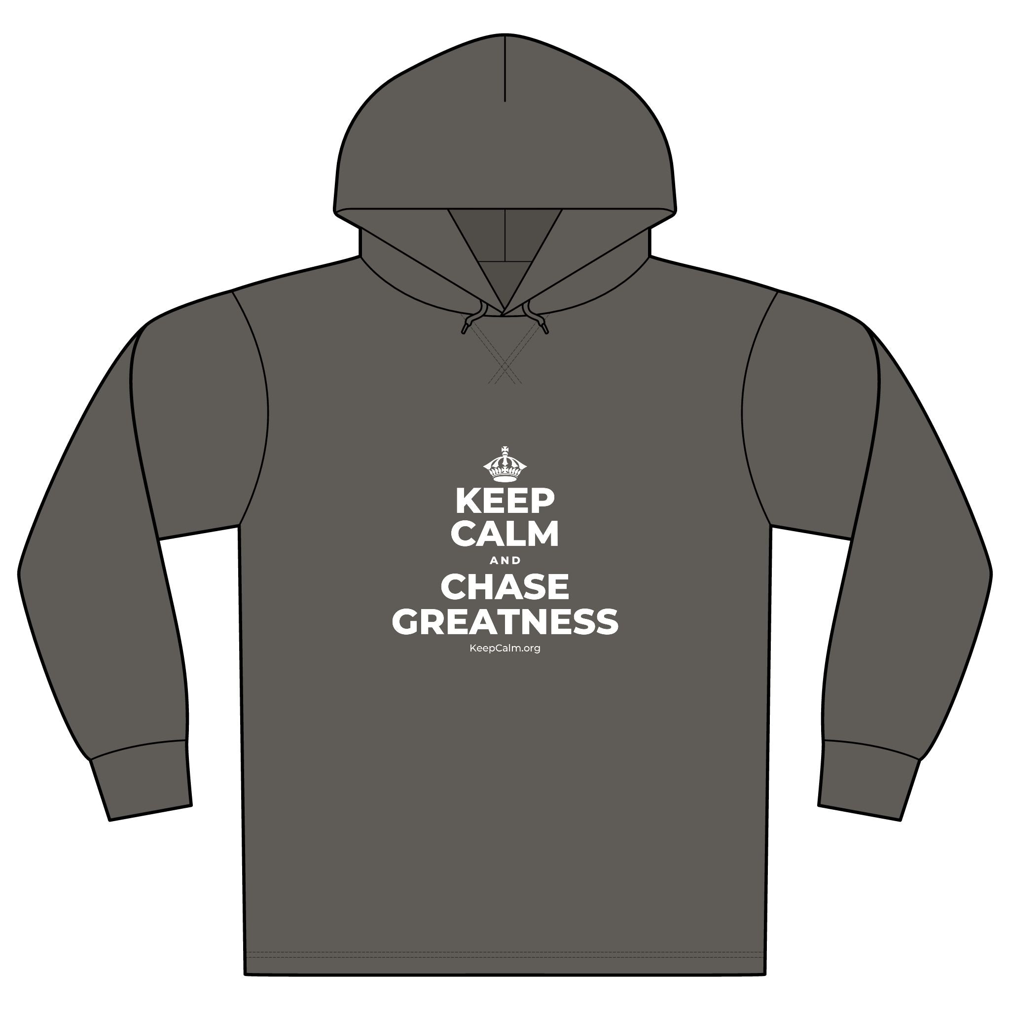 KEEP CALM AND CHASE GREATNESS Organic Hoodie Tee
