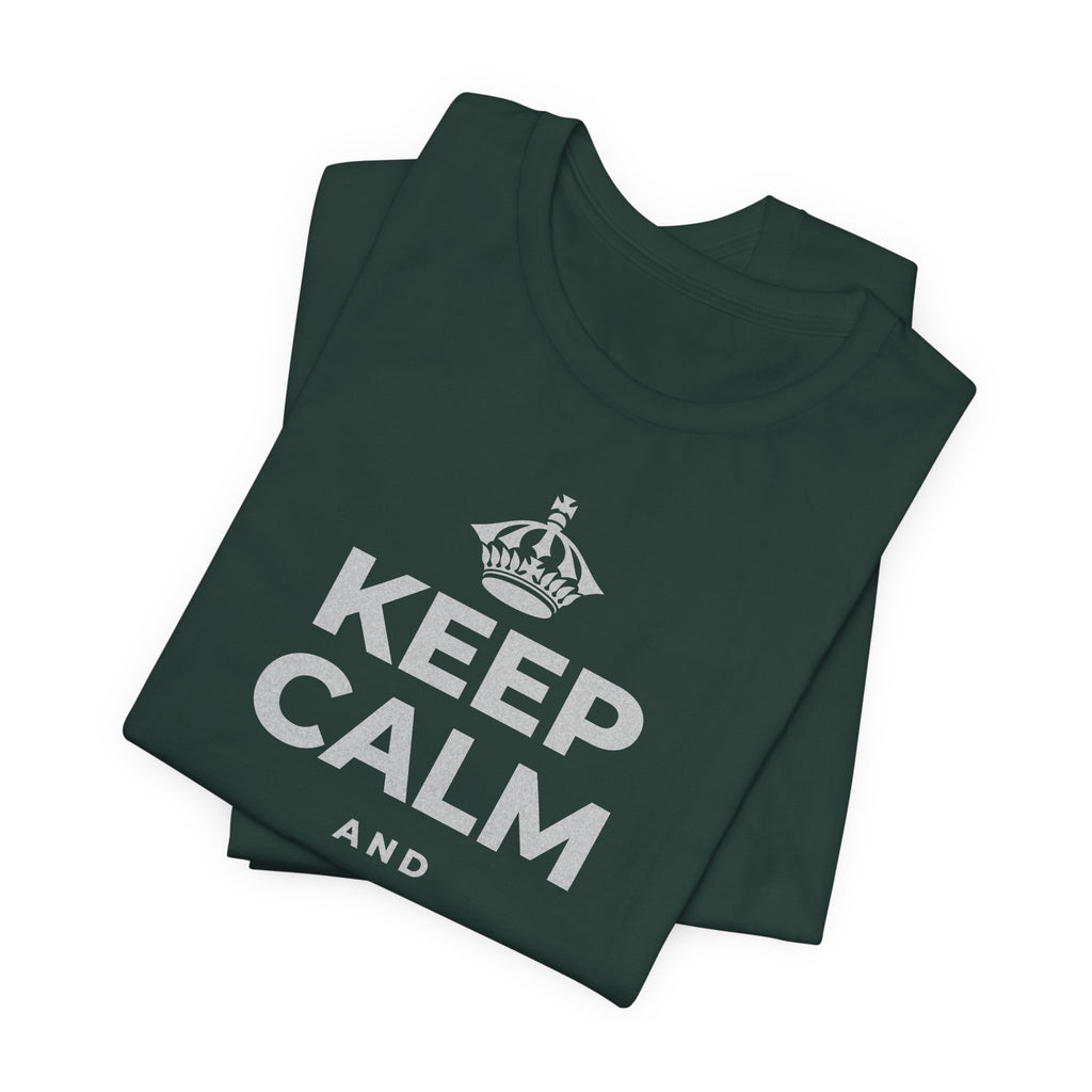 KEEP CALM AND 지금을 음미해요 T-Shirt (White–Asphalt)