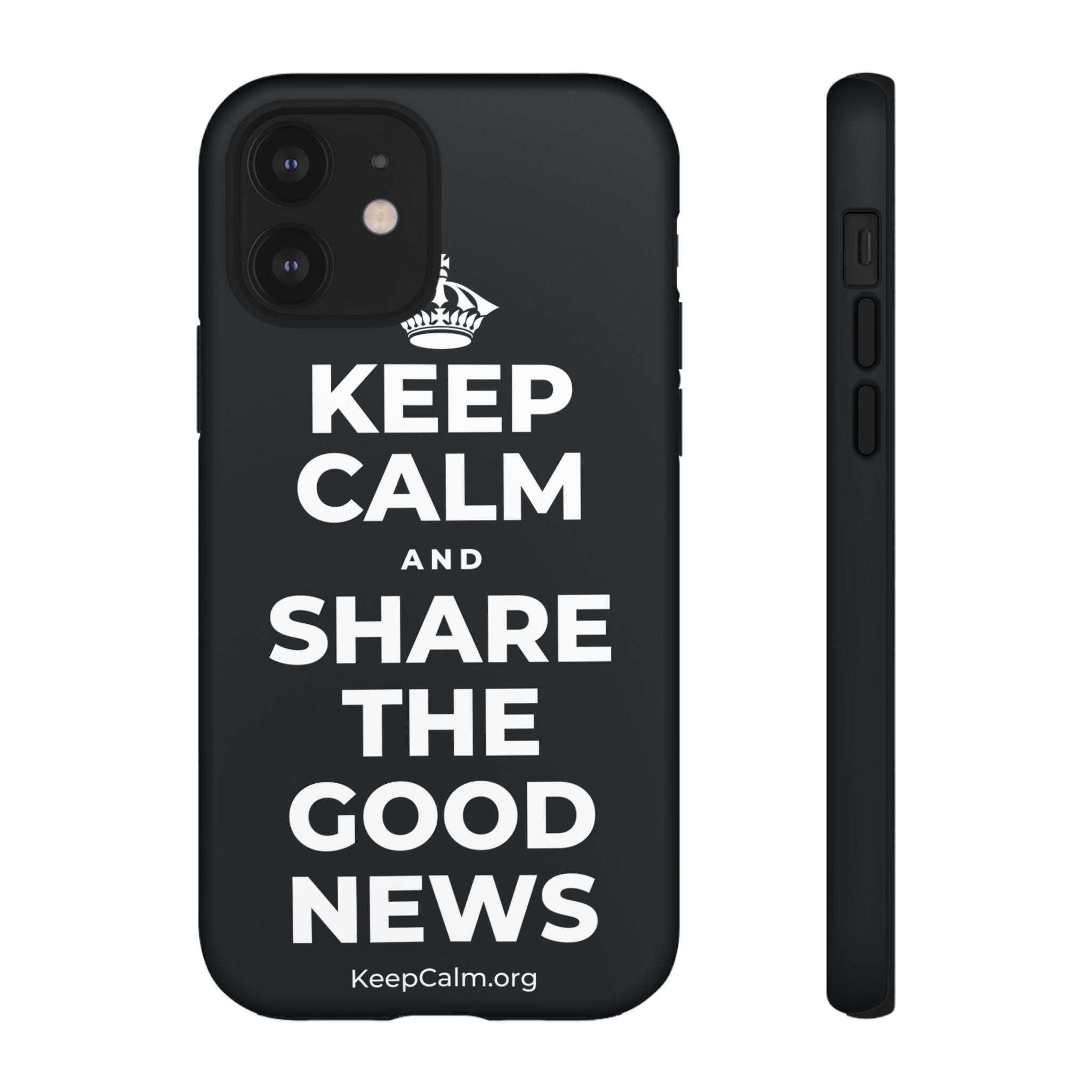 KEEP CALM AND SHARE THE GOOD NEWS Phone Case (Dark)