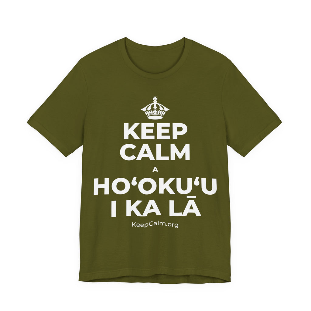 KEEP CALM A HOʻOKUʻU I KA LĀ T-Shirt (Baby Blue–Silver)
