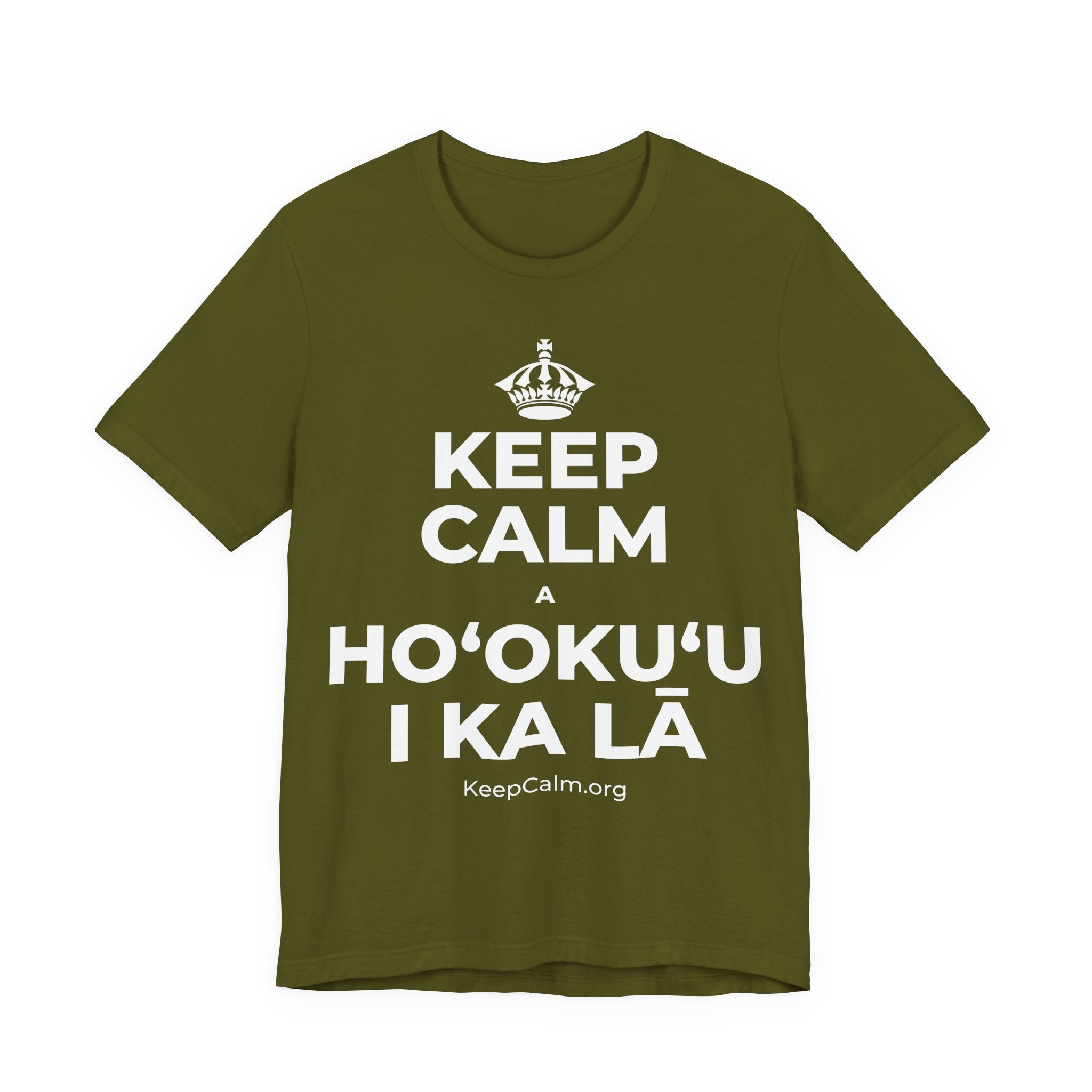 KEEP CALM A HOʻOKUʻU I KA LĀ T-Shirt (Baby Blue–Silver)