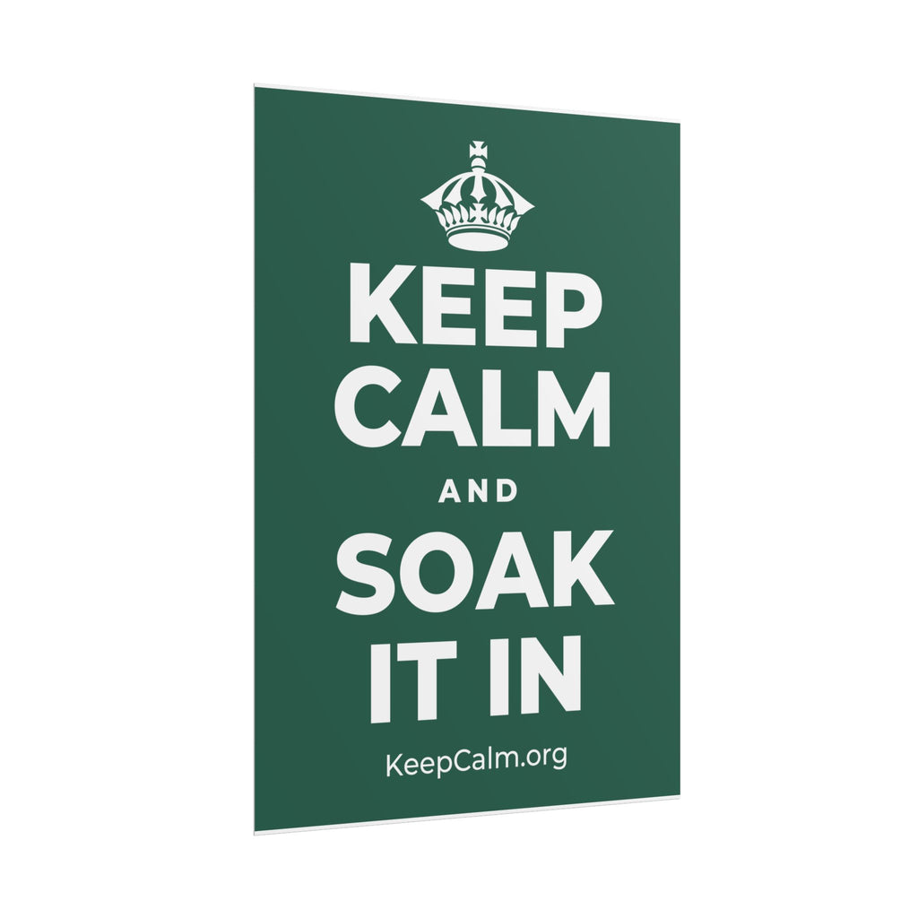 KEEP CALM AND SOAK IT IN Poster