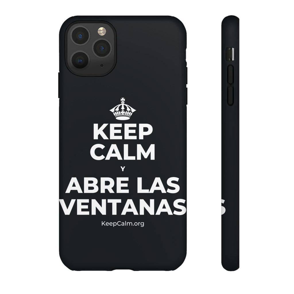 KEEP CALM Y ABRE LAS VENTANAS Phone Case (Dark)