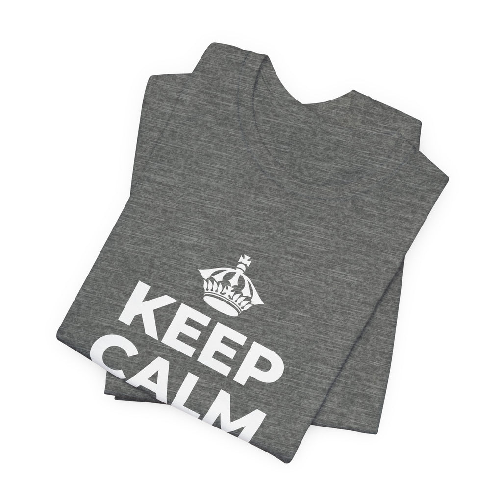 KEEP CALM AND LOCK IN T-Shirt (Baby Blue–Silver)