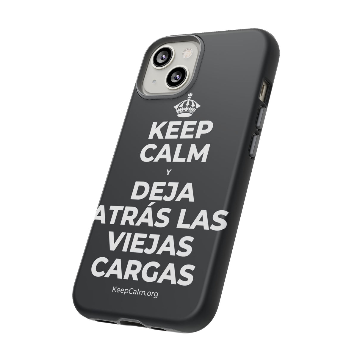 KEEP CALM Y DEJA ATRÁS LAS VIEJAS CARGAS Phone Case (Dark)