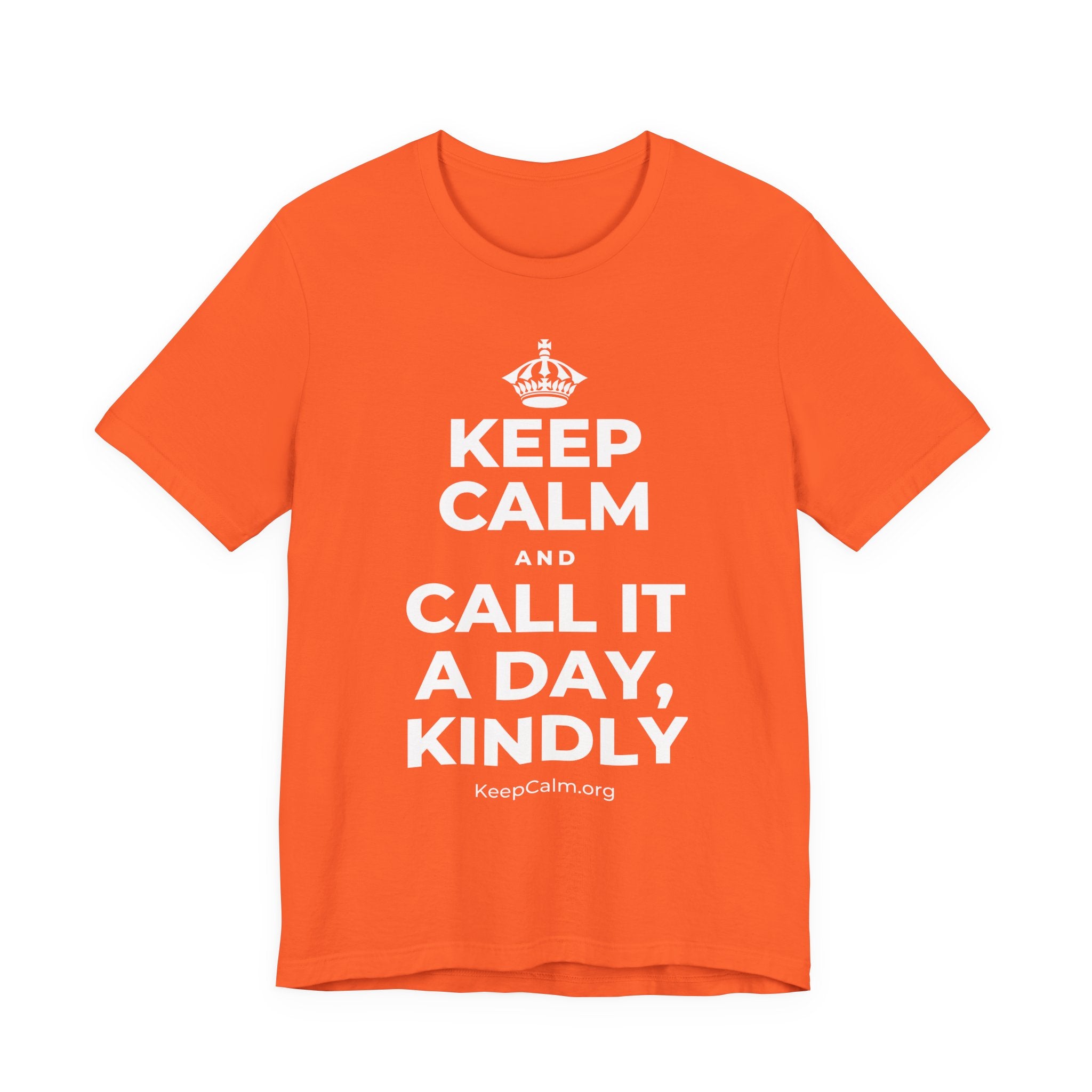 KEEP CALM AND CALL IT A DAY, KINDLY T-Shirt (Baby Blue–Silver)