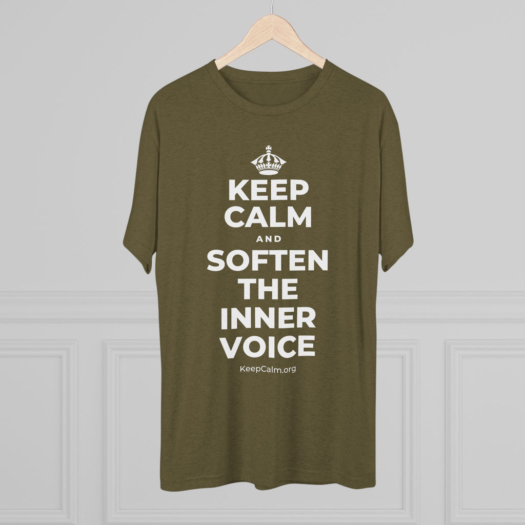 KEEP CALM AND SOFTEN THE INNER VOICE Tri-Blend Tee