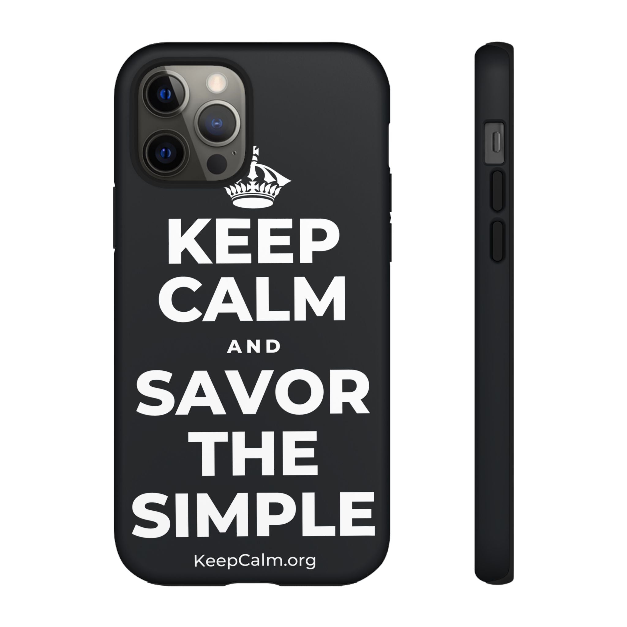 KEEP CALM AND SAVOR THE SIMPLE Phone Case (Dark)