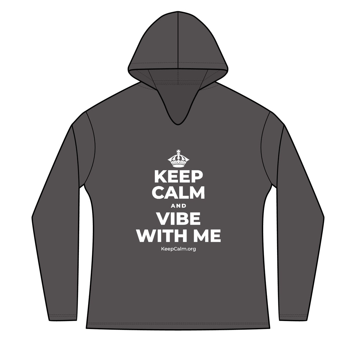 KEEP CALM AND VIBE WITH ME Women's Long Sleeve Hoodie