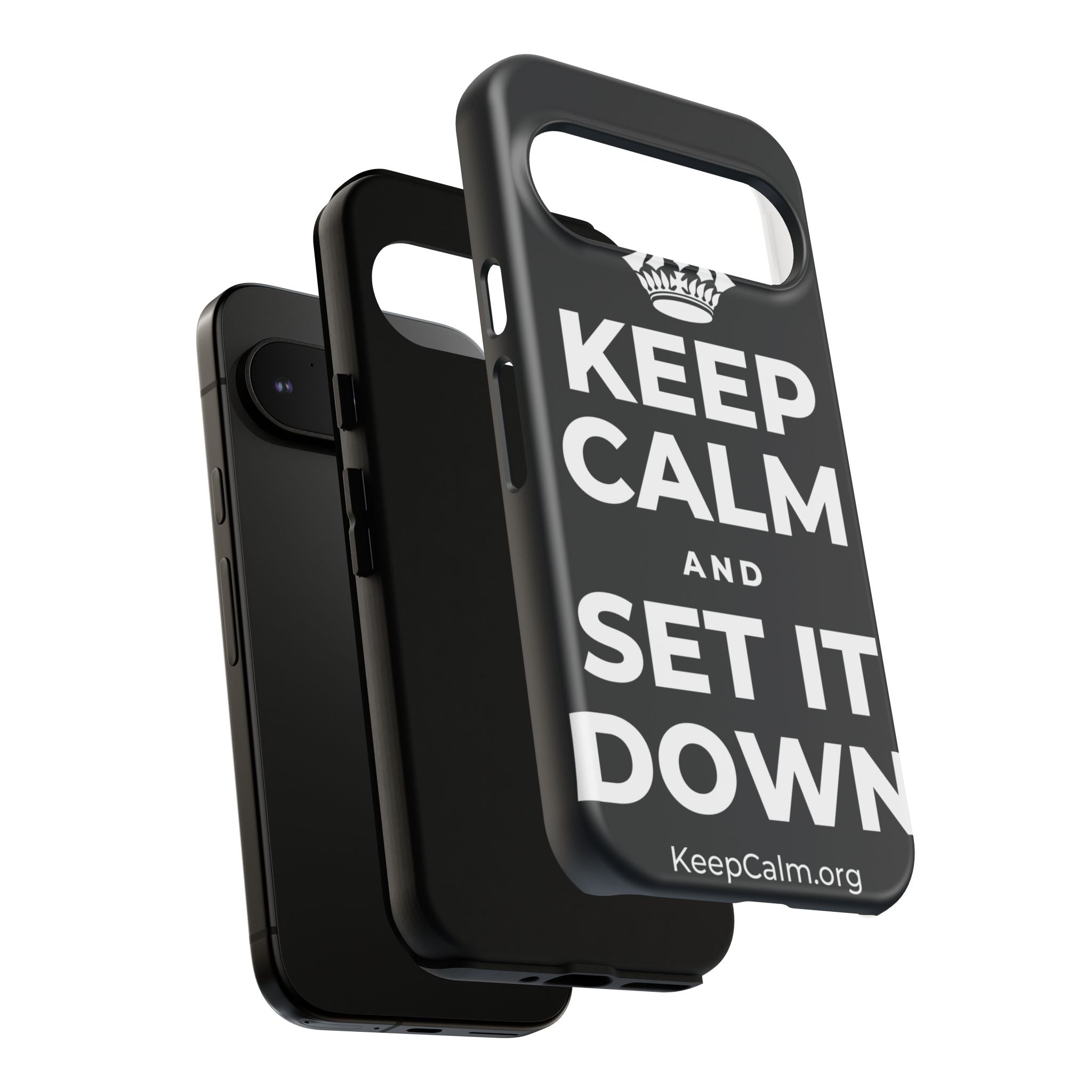 KEEP CALM AND SET IT DOWN Phone Case (Dark)