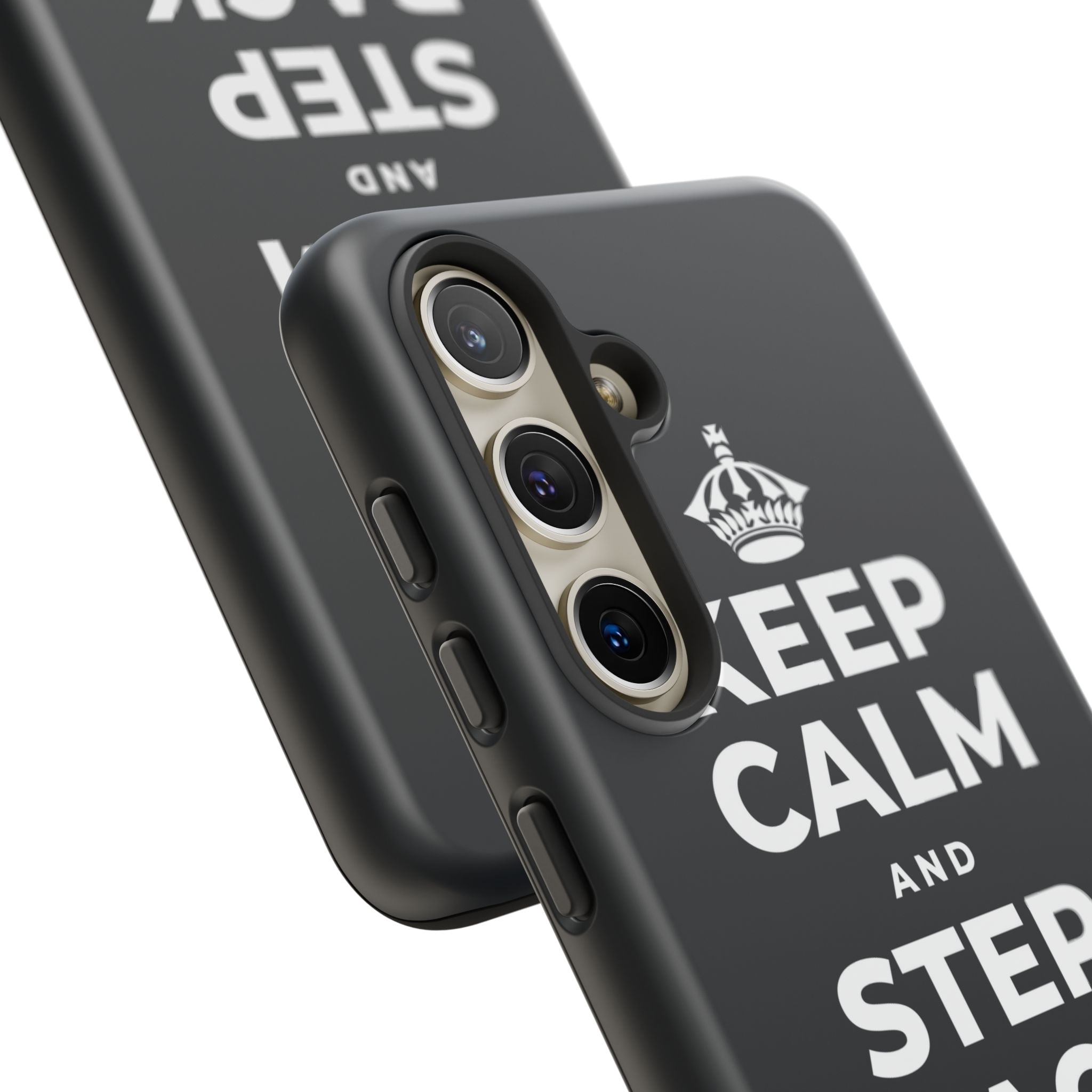 KEEP CALM AND STEP BACK A SEC Phone Case (Dark)