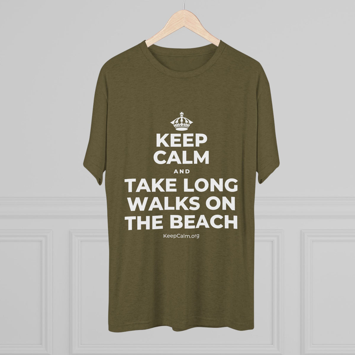 KEEP CALM AND TAKE LONG WALKS ON THE BEACH Tri-Blend Tee