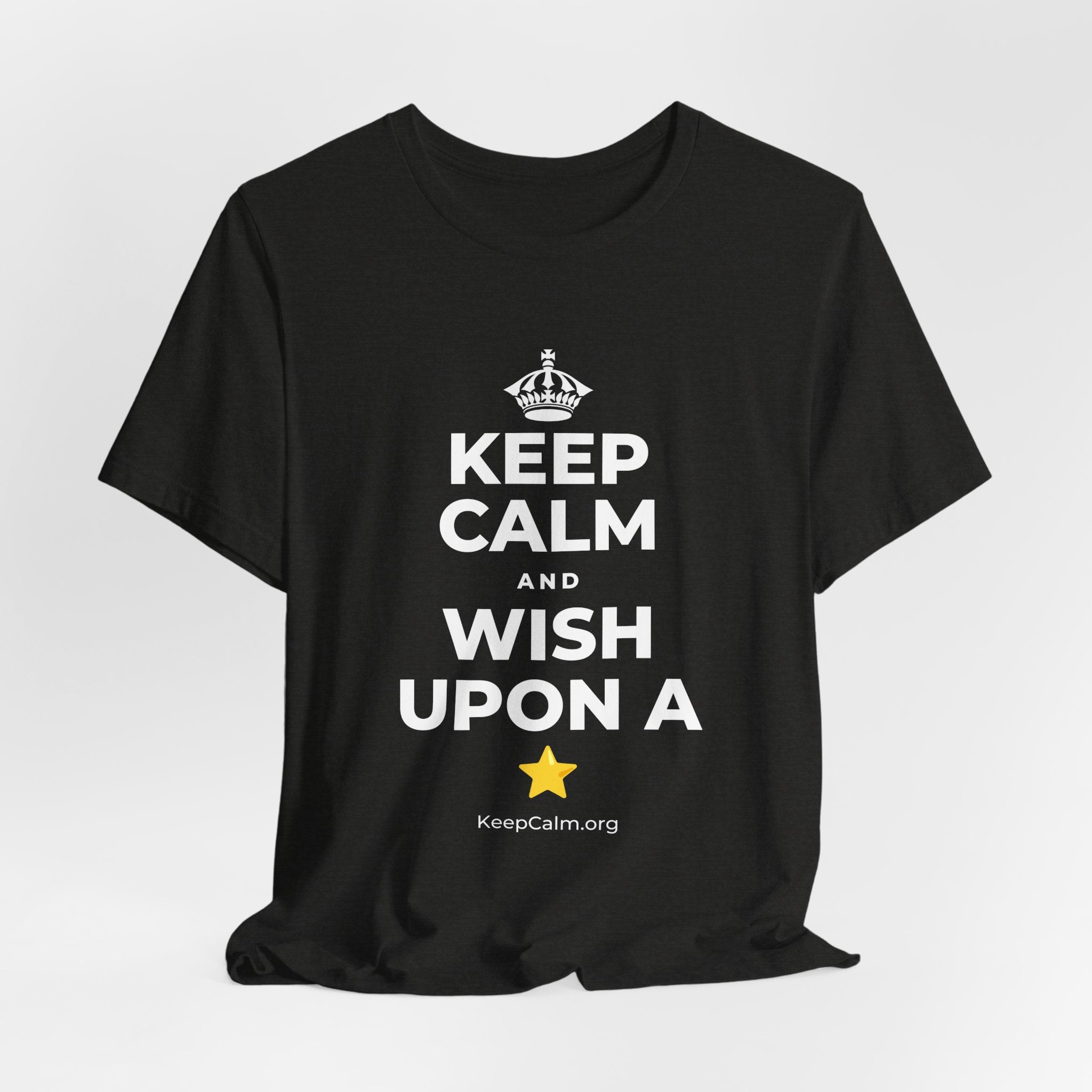 KEEP CALM AND WISH UPON A ⭐ T-Shirt (Soft Cream–Heather Mauve)