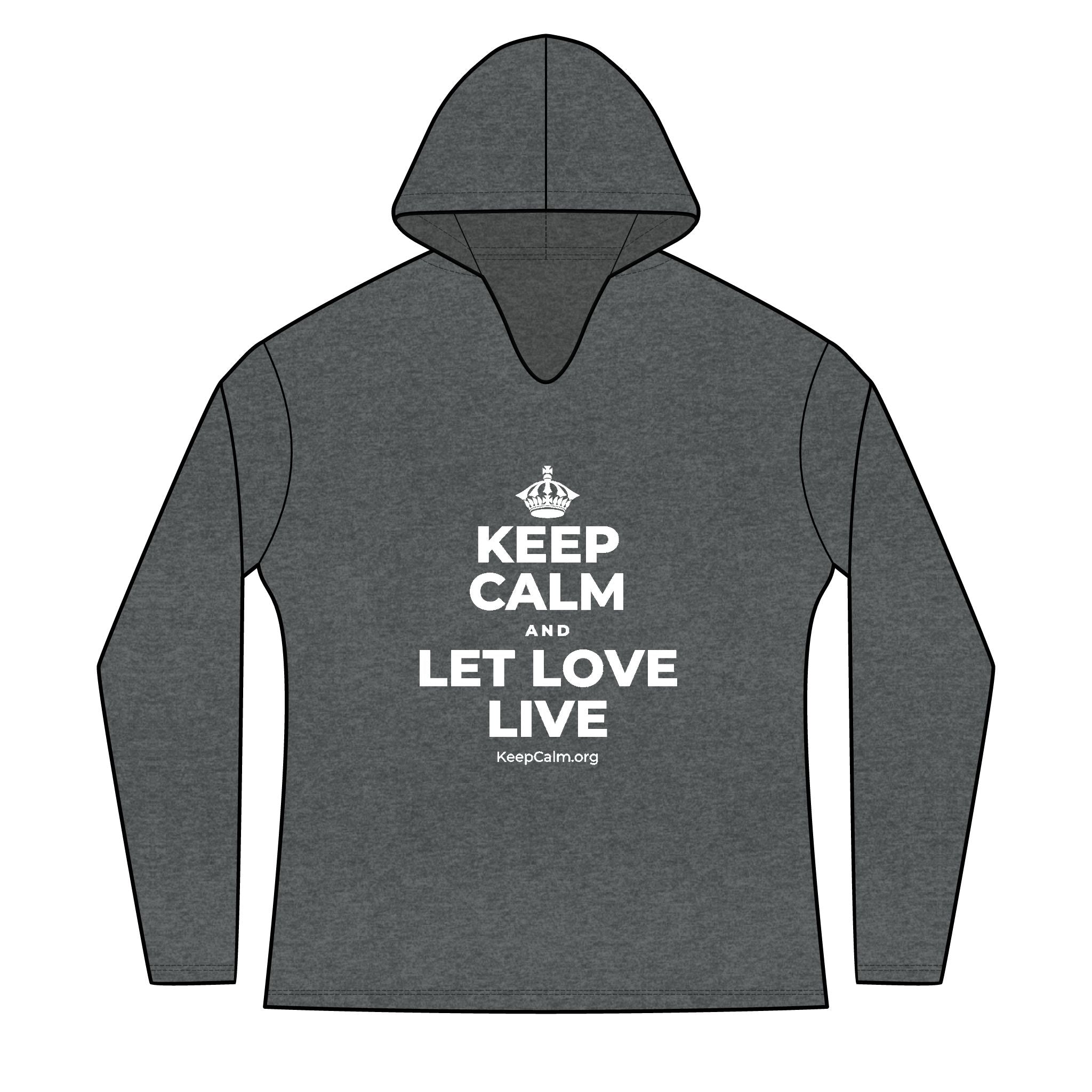 KEEP CALM AND LET LOVE LIVE Women's Long Sleeve Hoodie