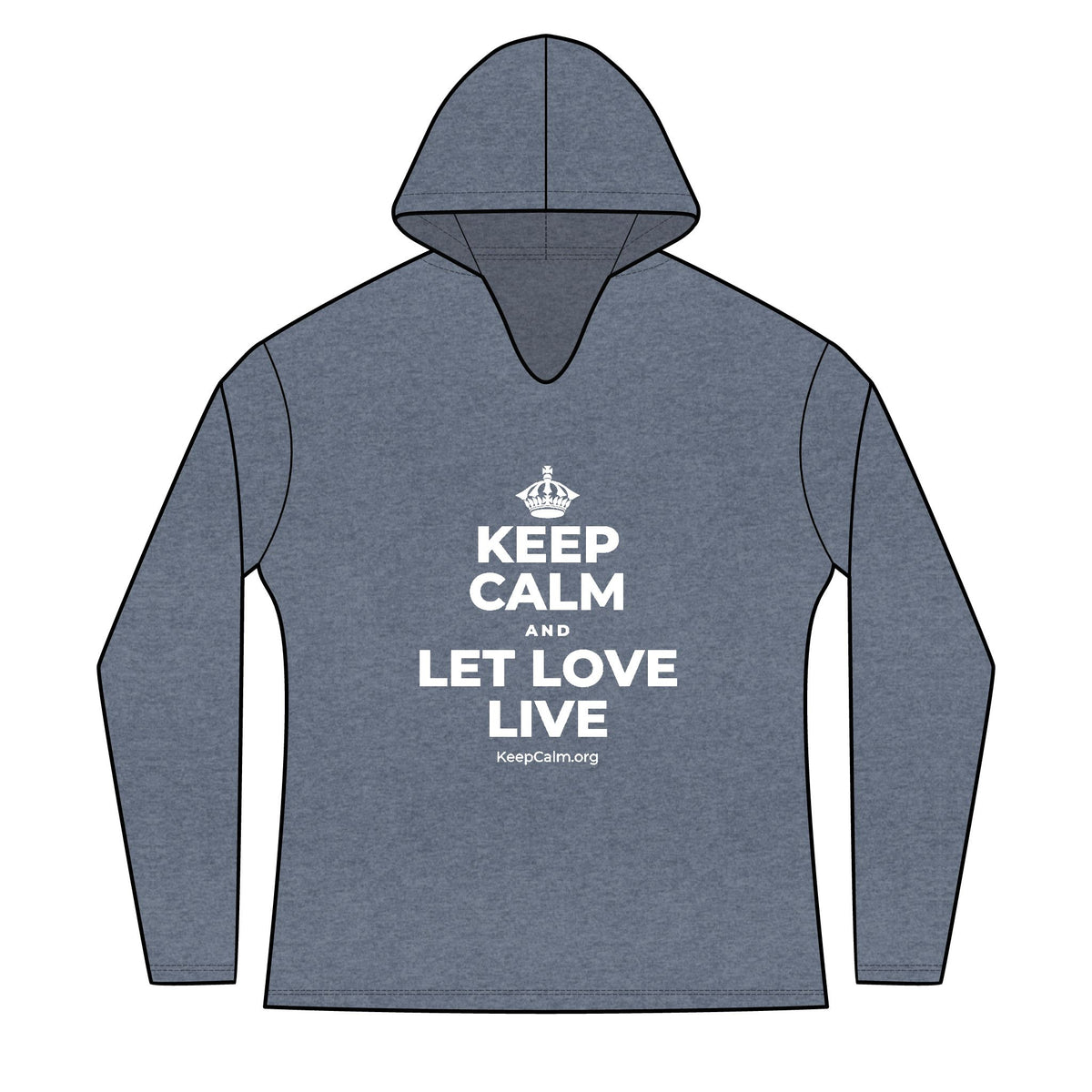 KEEP CALM AND LET LOVE LIVE Women's Long Sleeve Hoodie